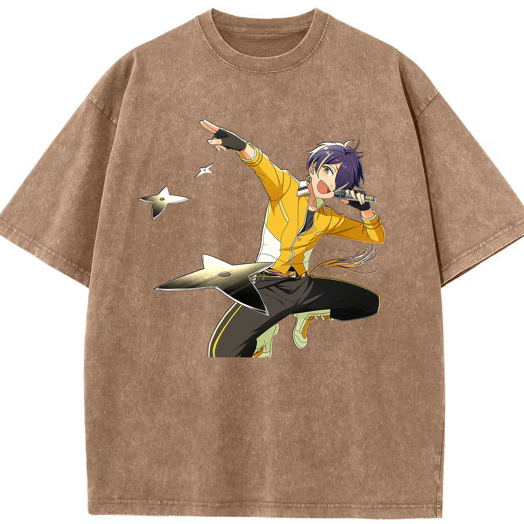 （画像用） あんさんぶるスターズ! Ensemble Stars 綿100% ヴィンテージ風 半袖Tシャツ（フロントプリント）