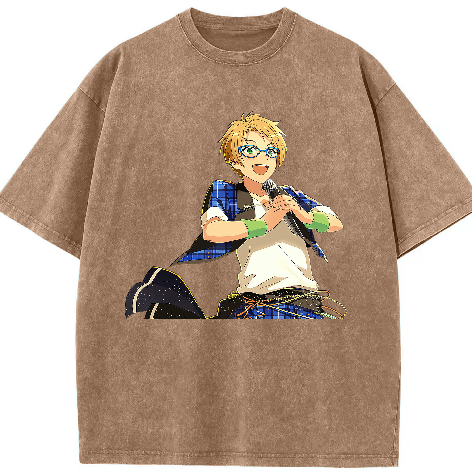 （画像用） あんさんぶるスターズ! Ensemble Stars 綿100% ヴィンテージ風 半袖Tシャツ（フロントプリント）