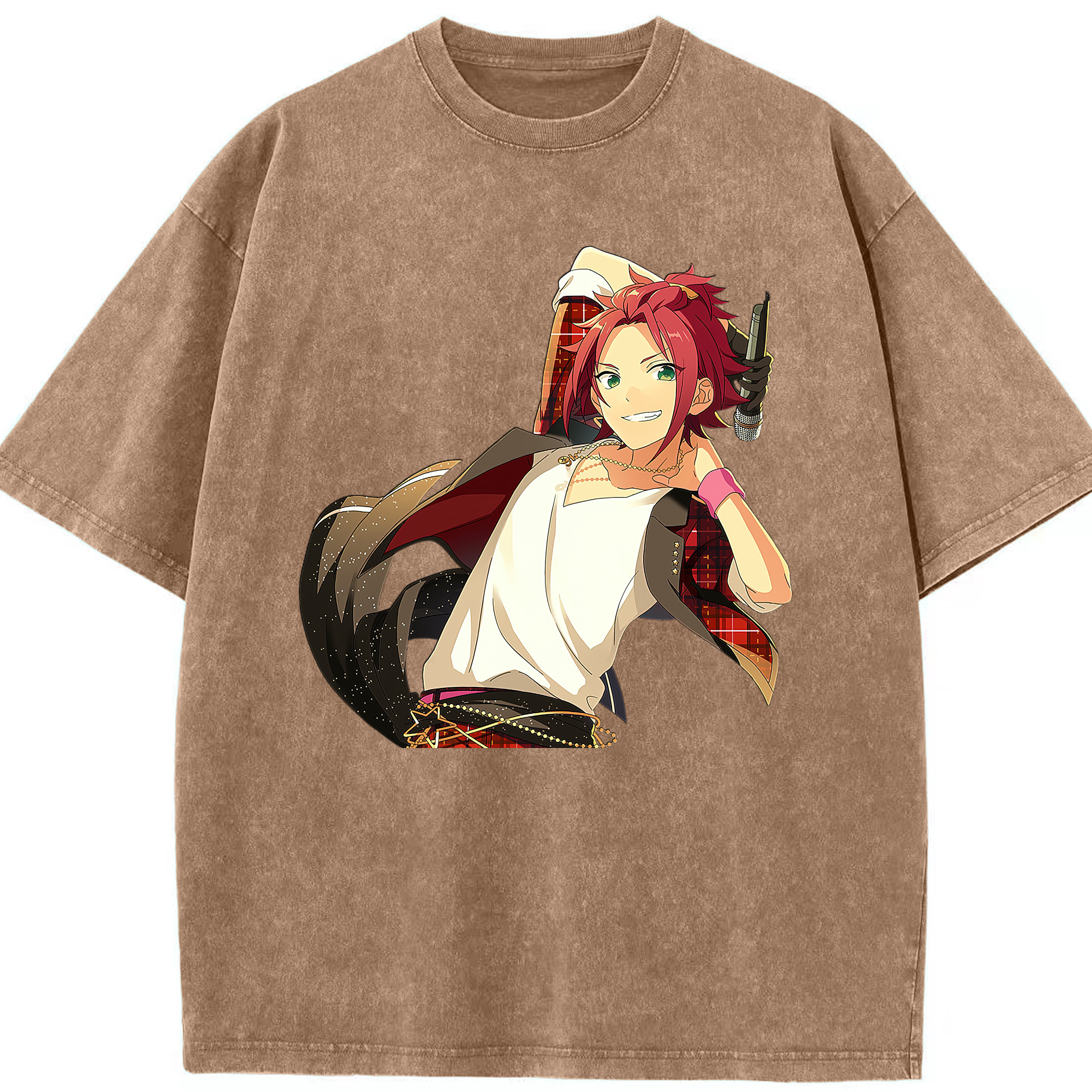 （画像用） あんさんぶるスターズ! Ensemble Stars 綿100% ヴィンテージ風 半袖Tシャツ（フロントプリント）