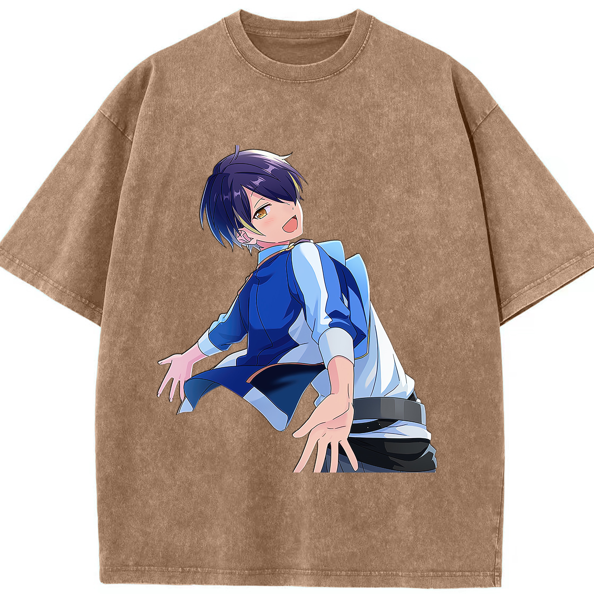 （画像用） あんさんぶるスターズ! Ensemble Stars 綿100% ヴィンテージ風 半袖Tシャツ（フロントプリント）