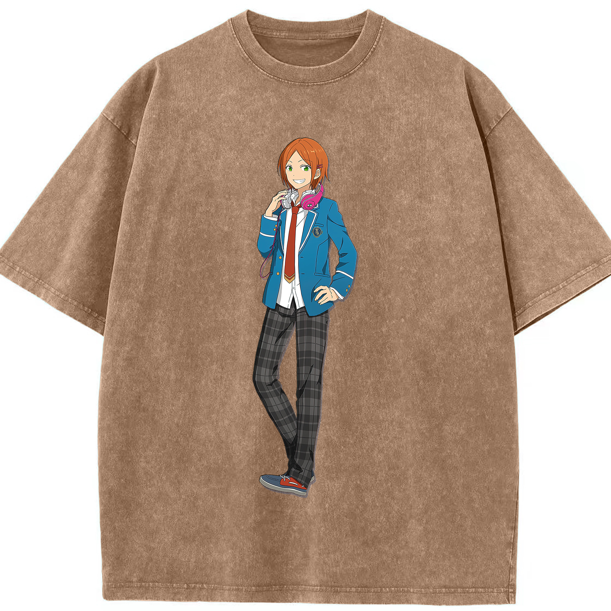 （画像用） あんさんぶるスターズ! Ensemble Stars 綿100% ヴィンテージ風 半袖Tシャツ（フロントプリント）