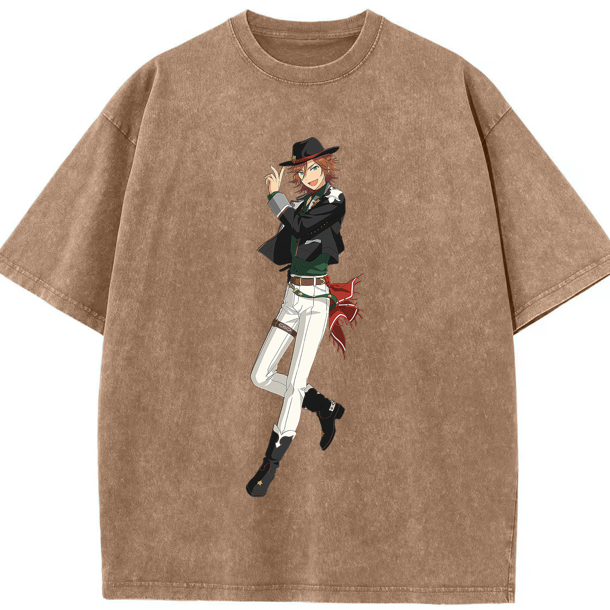 （画像用） あんさんぶるスターズ! Ensemble Stars 綿100% ヴィンテージ風 半袖Tシャツ（フロントプリント）