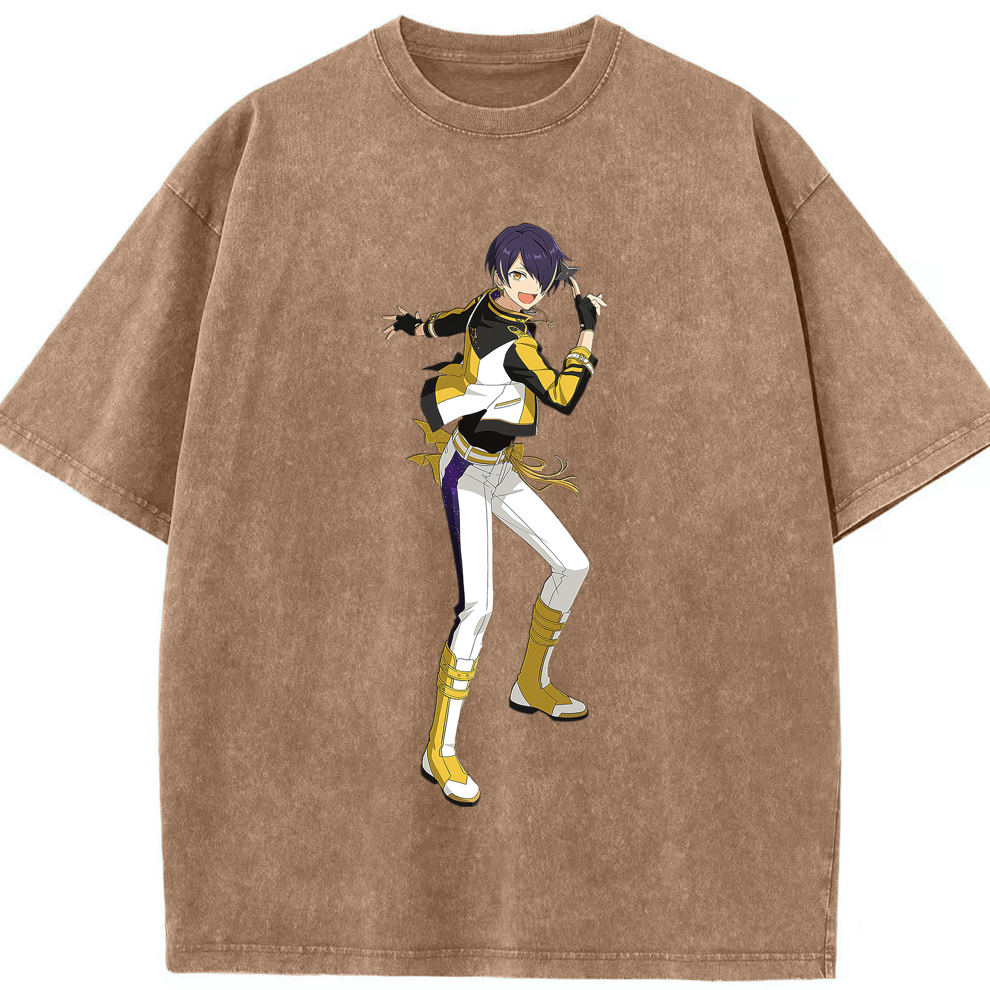 （画像用） あんさんぶるスターズ! Ensemble Stars 綿100% ヴィンテージ風 半袖Tシャツ（フロントプリント）