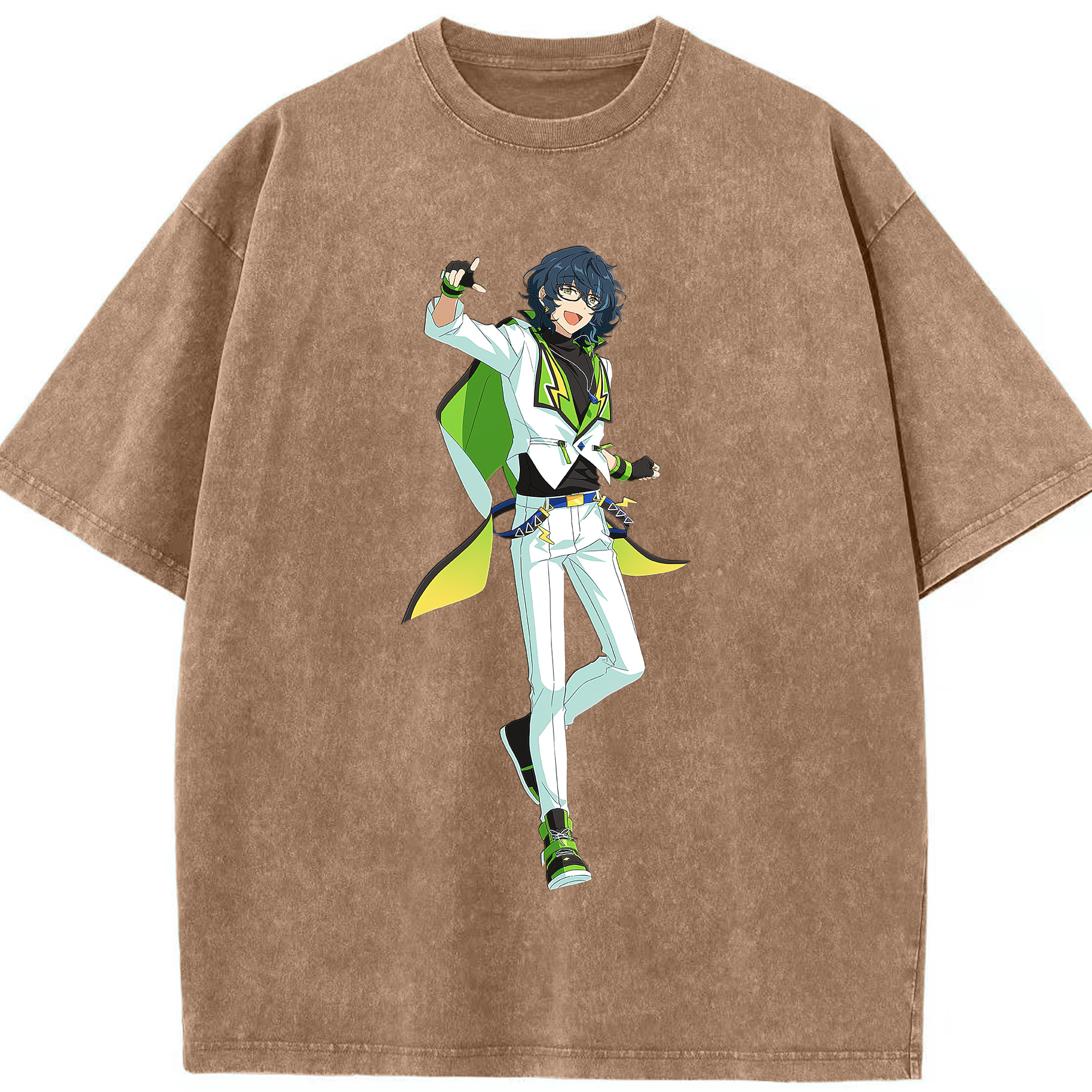 （画像用） あんさんぶるスターズ! Ensemble Stars 綿100% ヴィンテージ風 半袖Tシャツ（フロントプリント）