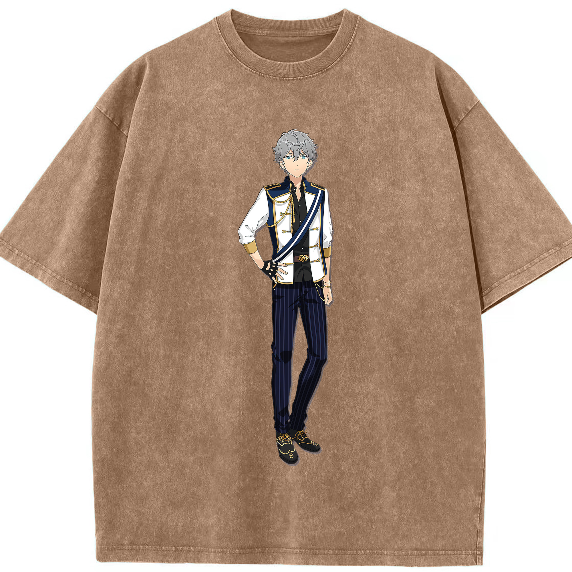 （画像用） あんさんぶるスターズ! Ensemble Stars 綿100% ヴィンテージ風 半袖Tシャツ（フロントプリント）
