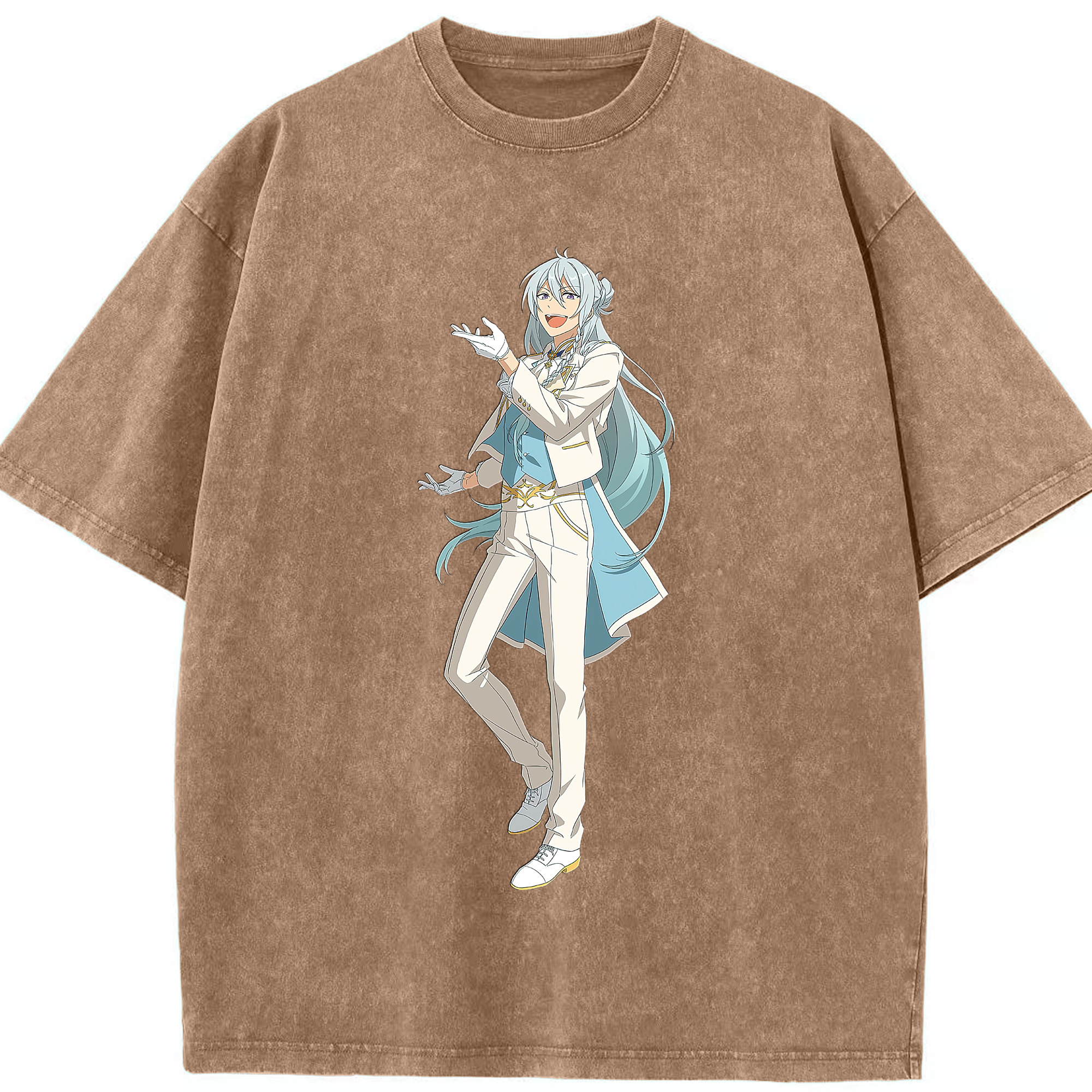（画像用） あんさんぶるスターズ! Ensemble Stars 綿100% ヴィンテージ風 半袖Tシャツ（フロントプリント）