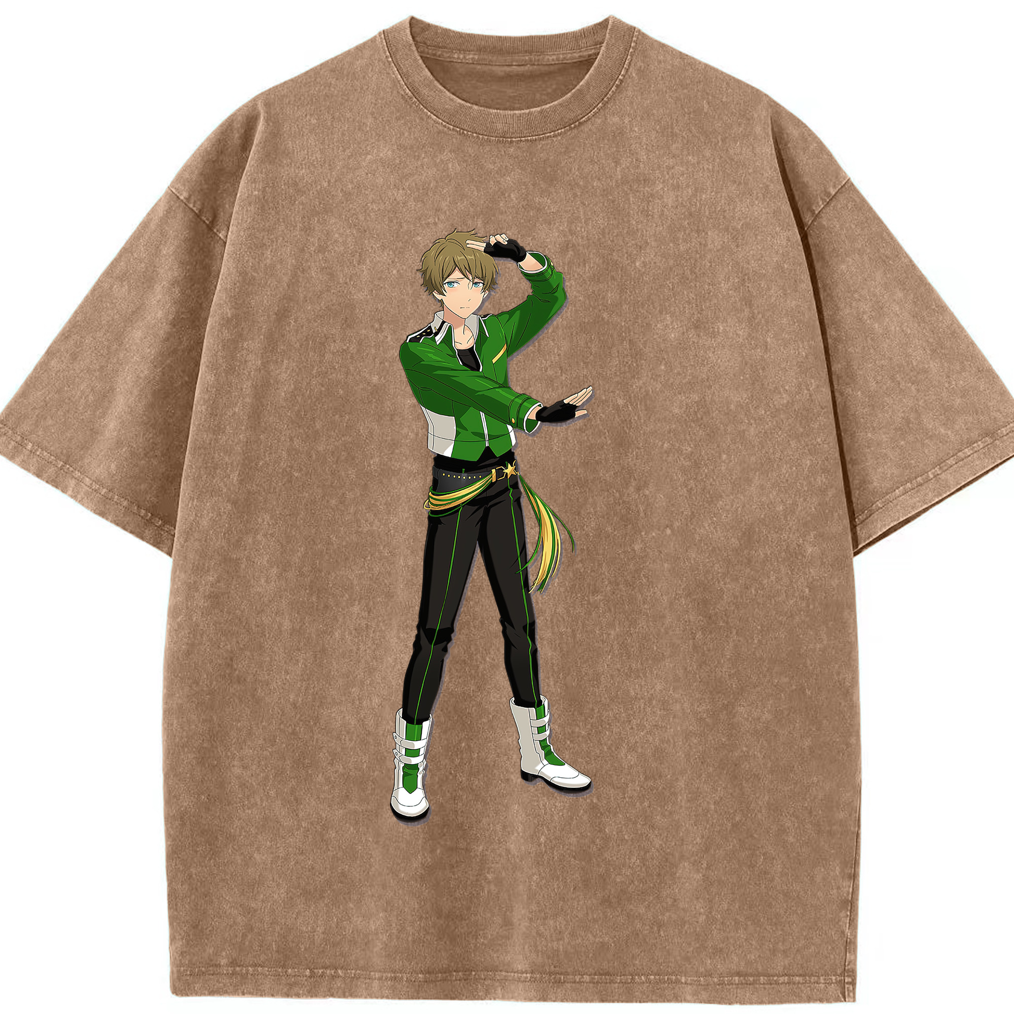（画像用） あんさんぶるスターズ! Ensemble Stars 綿100% ヴィンテージ風 半袖Tシャツ（フロントプリント）