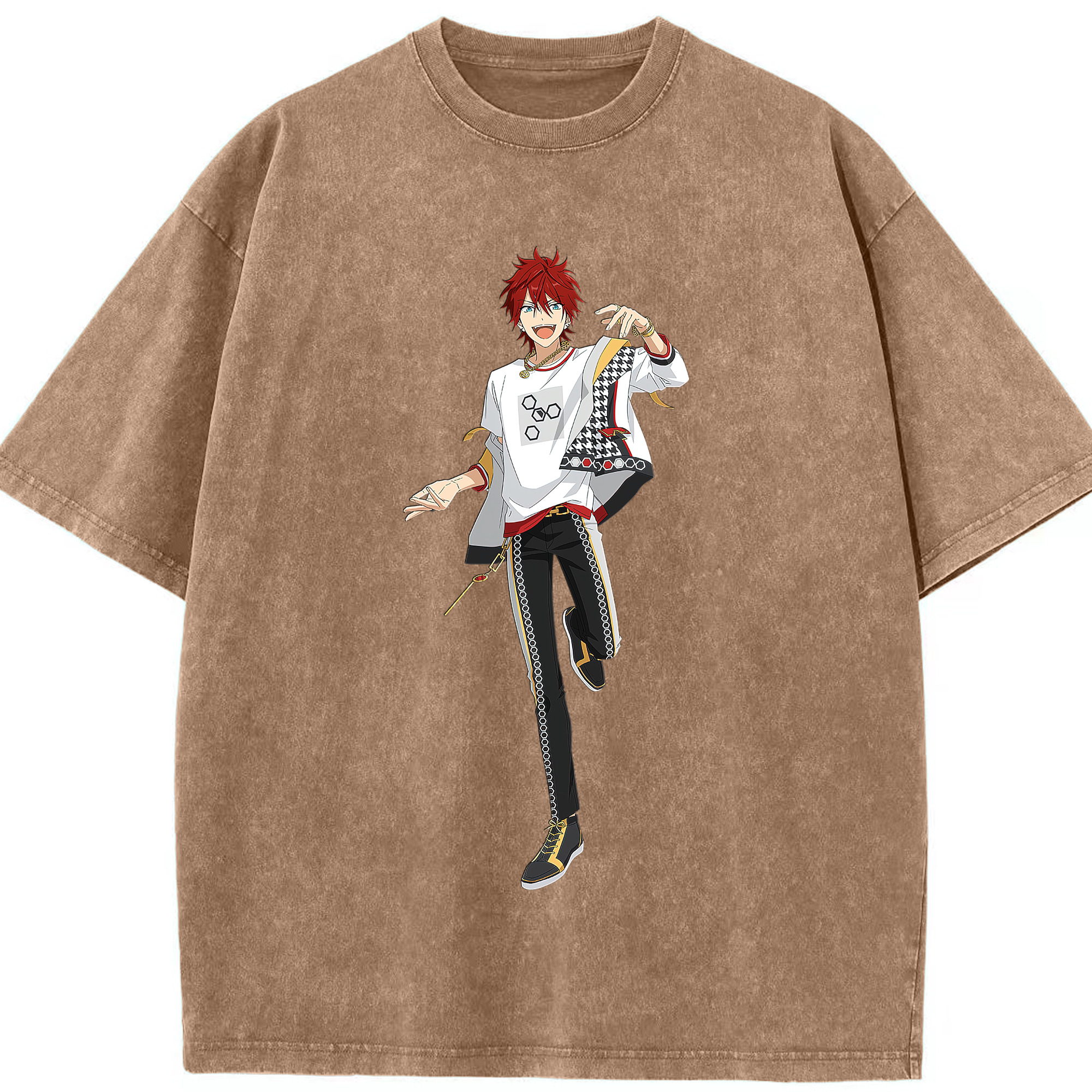（画像用） あんさんぶるスターズ! Ensemble Stars 綿100% ヴィンテージ風 半袖Tシャツ（フロントプリント）