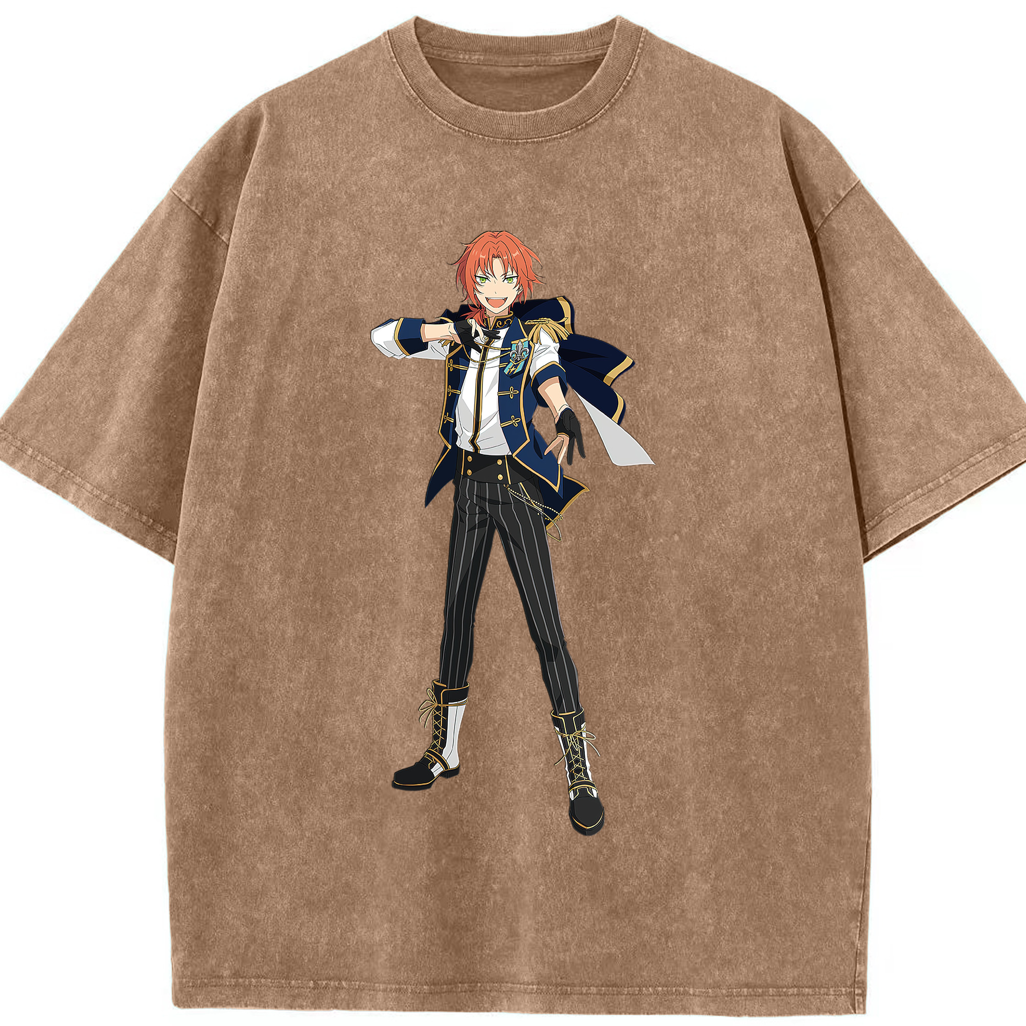 （画像用） あんさんぶるスターズ! Ensemble Stars 綿100% ヴィンテージ風 半袖Tシャツ（フロントプリント）
