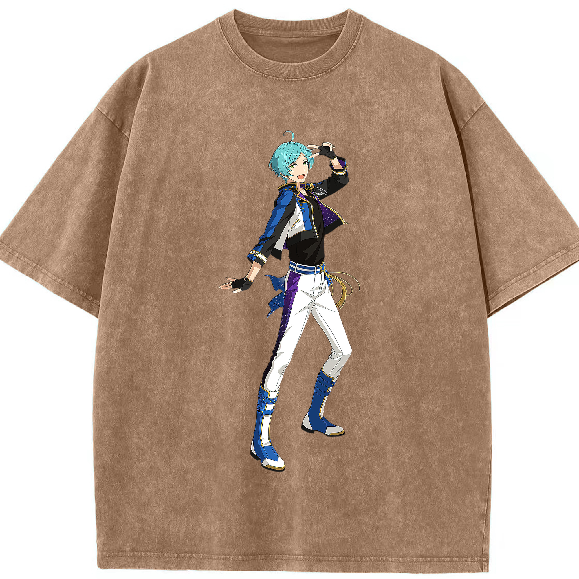 （画像用） あんさんぶるスターズ! Ensemble Stars 綿100% ヴィンテージ風 半袖Tシャツ（フロントプリント）