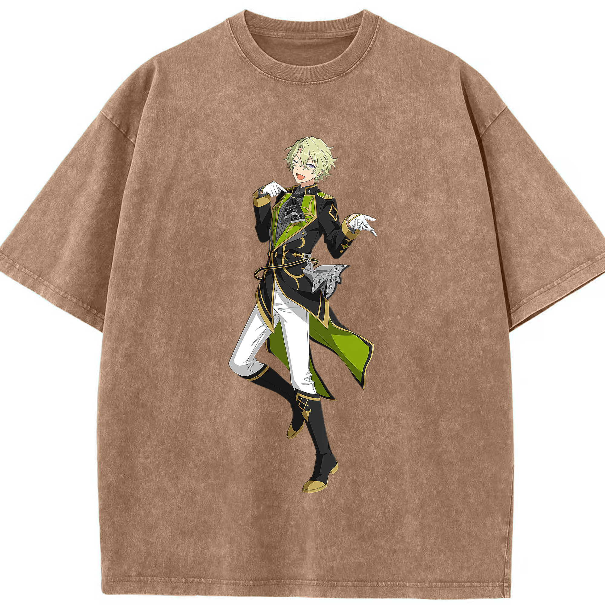 （画像用） あんさんぶるスターズ! Ensemble Stars 綿100% ヴィンテージ風 半袖Tシャツ（フロントプリント）