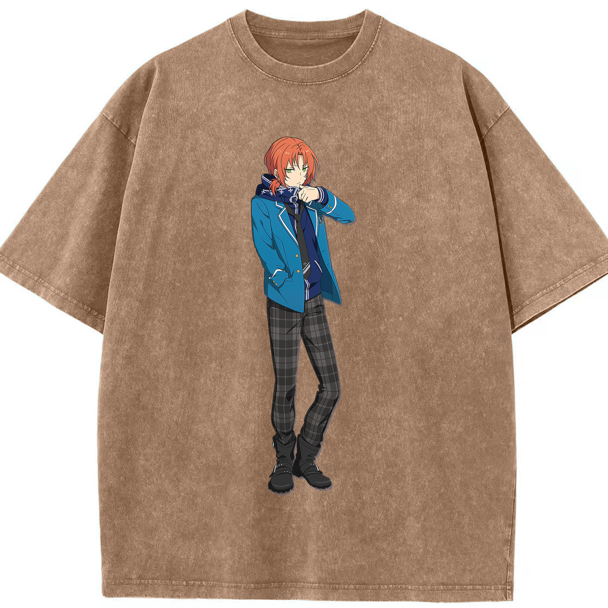 （画像用） あんさんぶるスターズ! Ensemble Stars 綿100% ヴィンテージ風 半袖Tシャツ（フロントプリント）