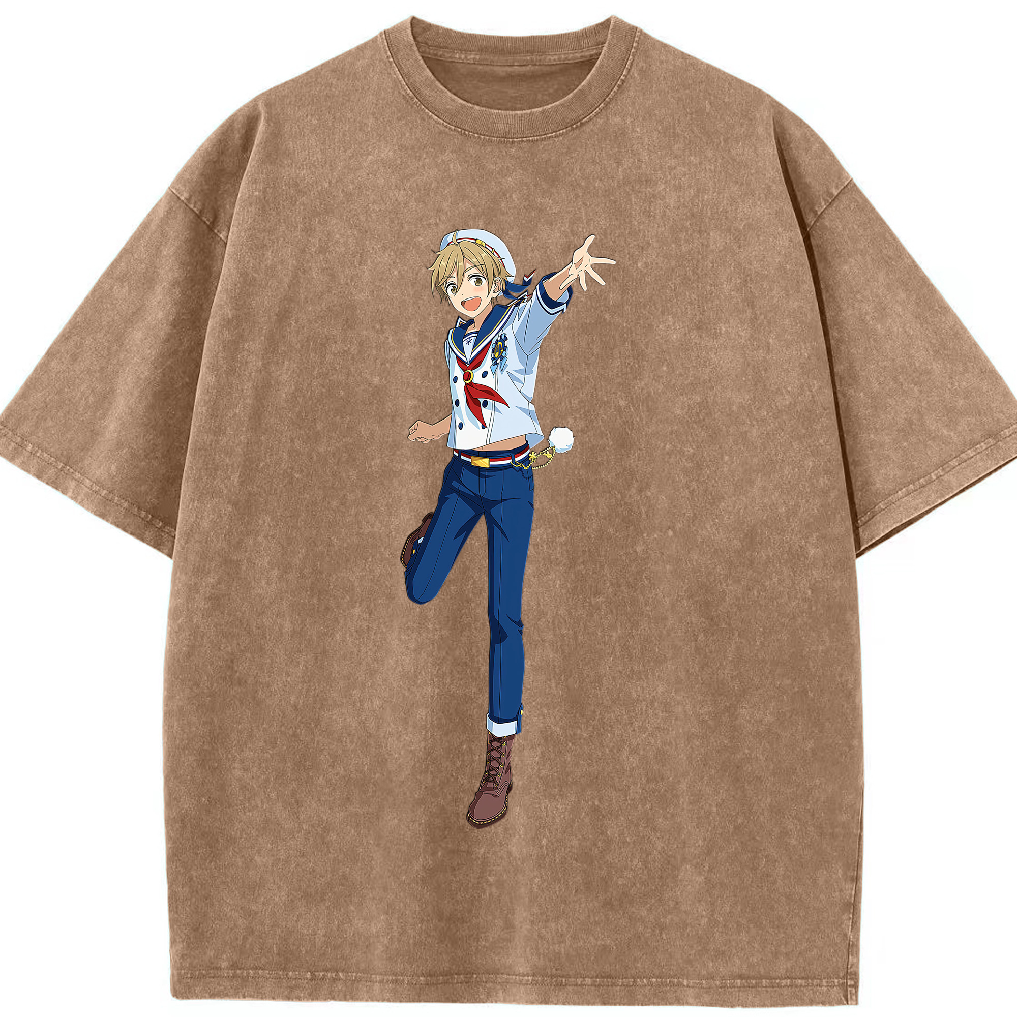 （画像用） あんさんぶるスターズ! Ensemble Stars 綿100% ヴィンテージ風 半袖Tシャツ（フロントプリント）