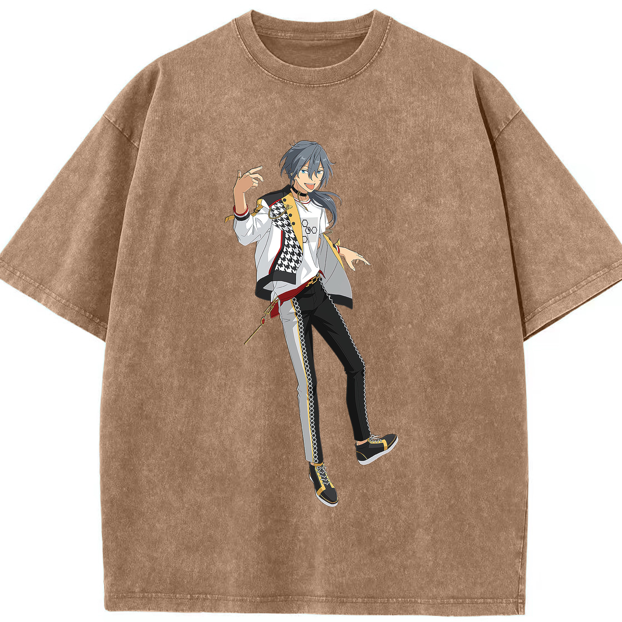 （画像用） あんさんぶるスターズ! Ensemble Stars 綿100% ヴィンテージ風 半袖Tシャツ（フロントプリント）
