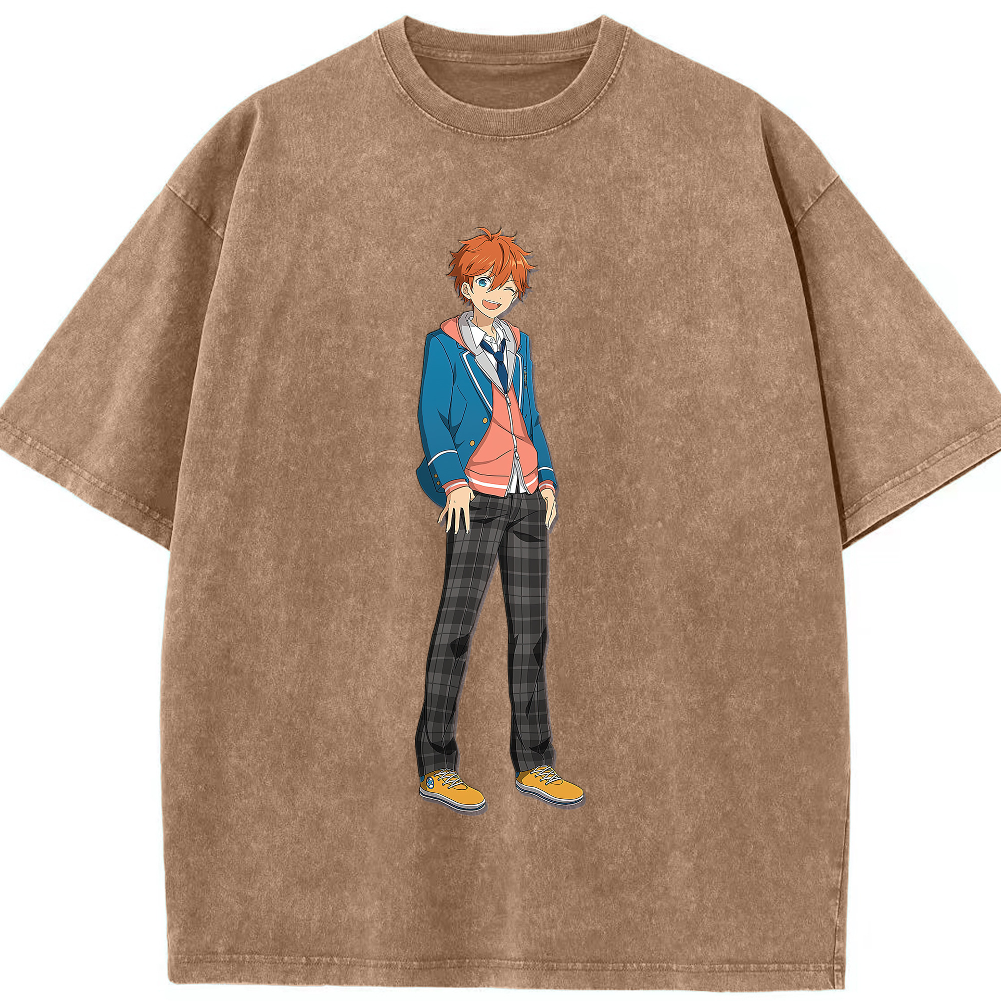 （画像用） あんさんぶるスターズ! Ensemble Stars 綿100% ヴィンテージ風 半袖Tシャツ（フロントプリント）