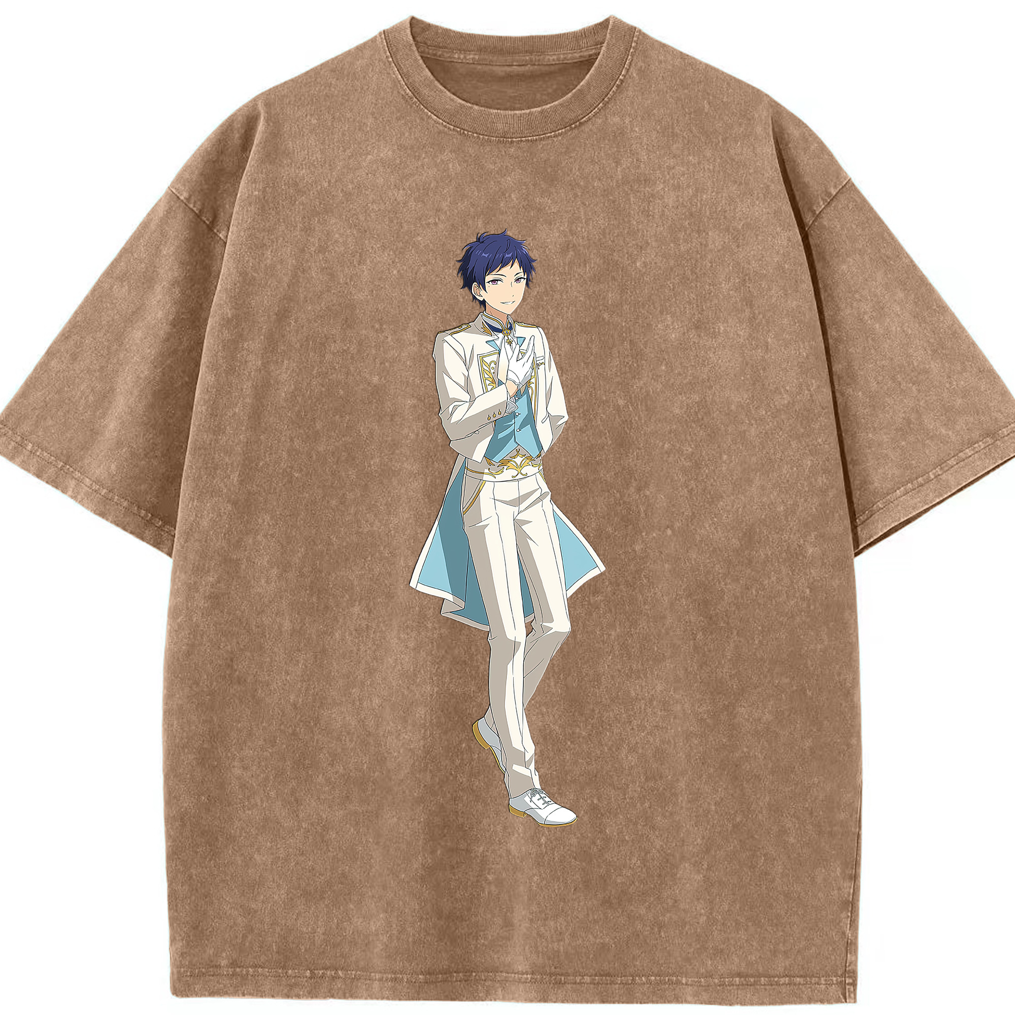 （画像用） あんさんぶるスターズ! Ensemble Stars 綿100% ヴィンテージ風 半袖Tシャツ（フロントプリント）
