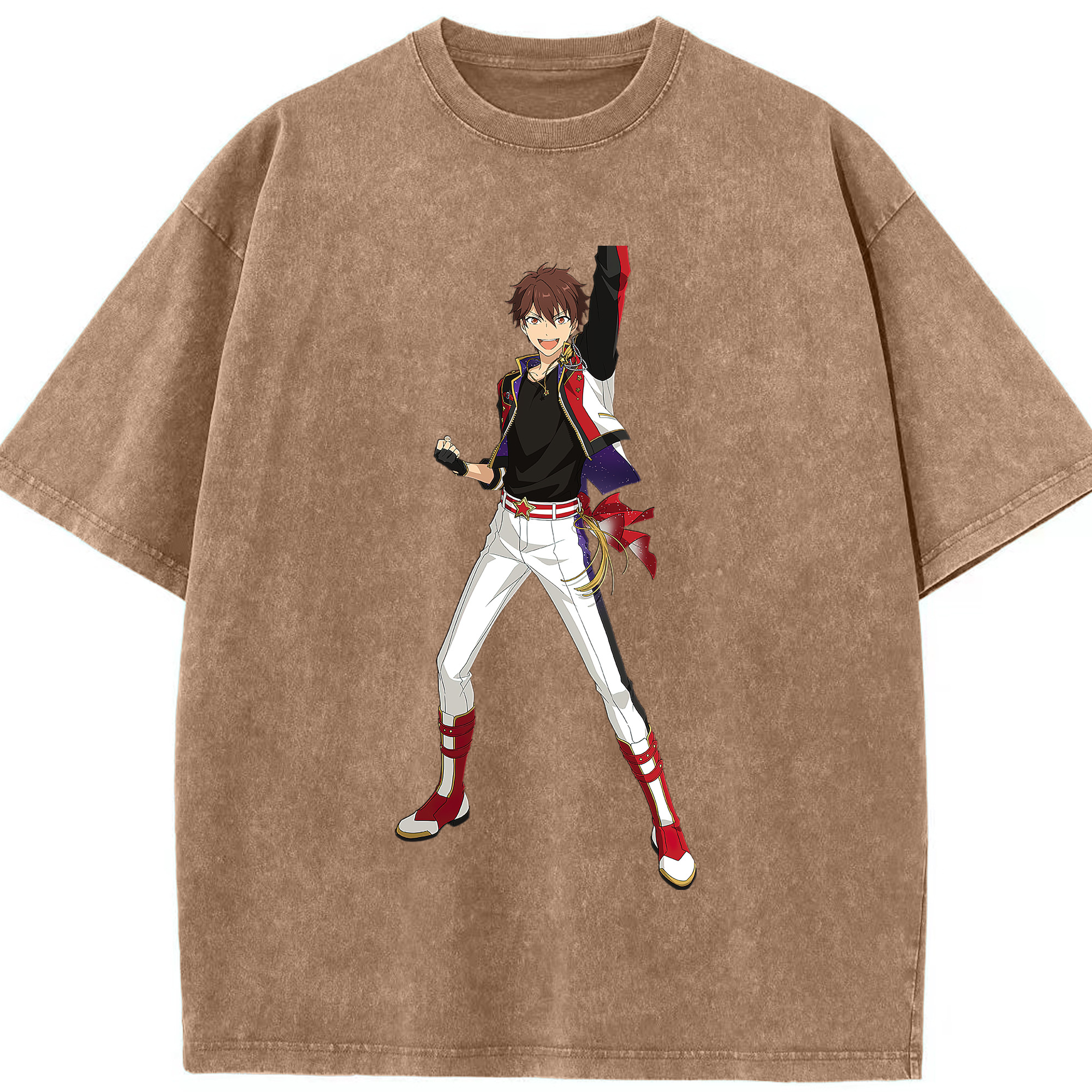（画像用） あんさんぶるスターズ! Ensemble Stars 綿100% ヴィンテージ風 半袖Tシャツ（フロントプリント）
