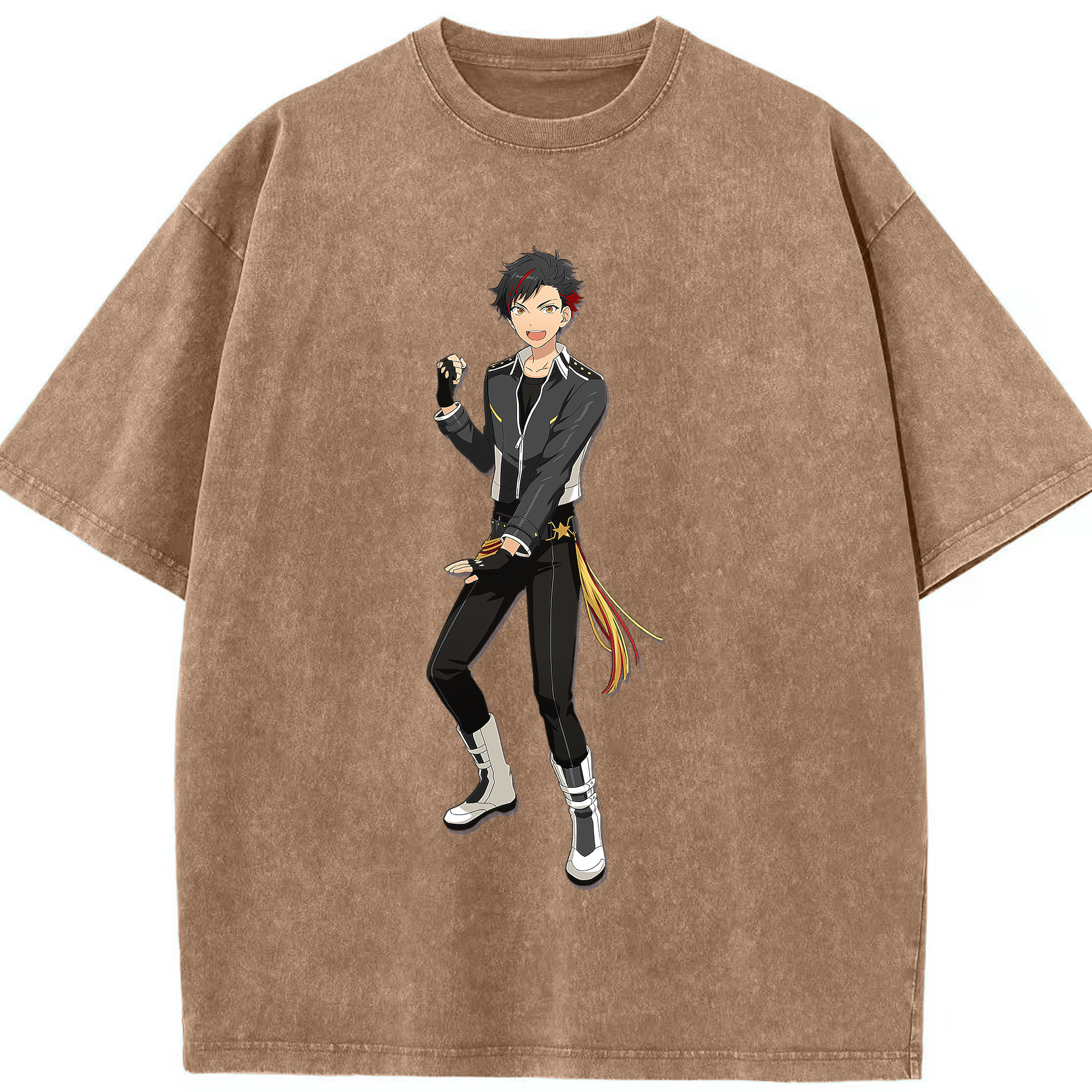 （画像用） あんさんぶるスターズ! Ensemble Stars 綿100% ヴィンテージ風 半袖Tシャツ（フロントプリント）