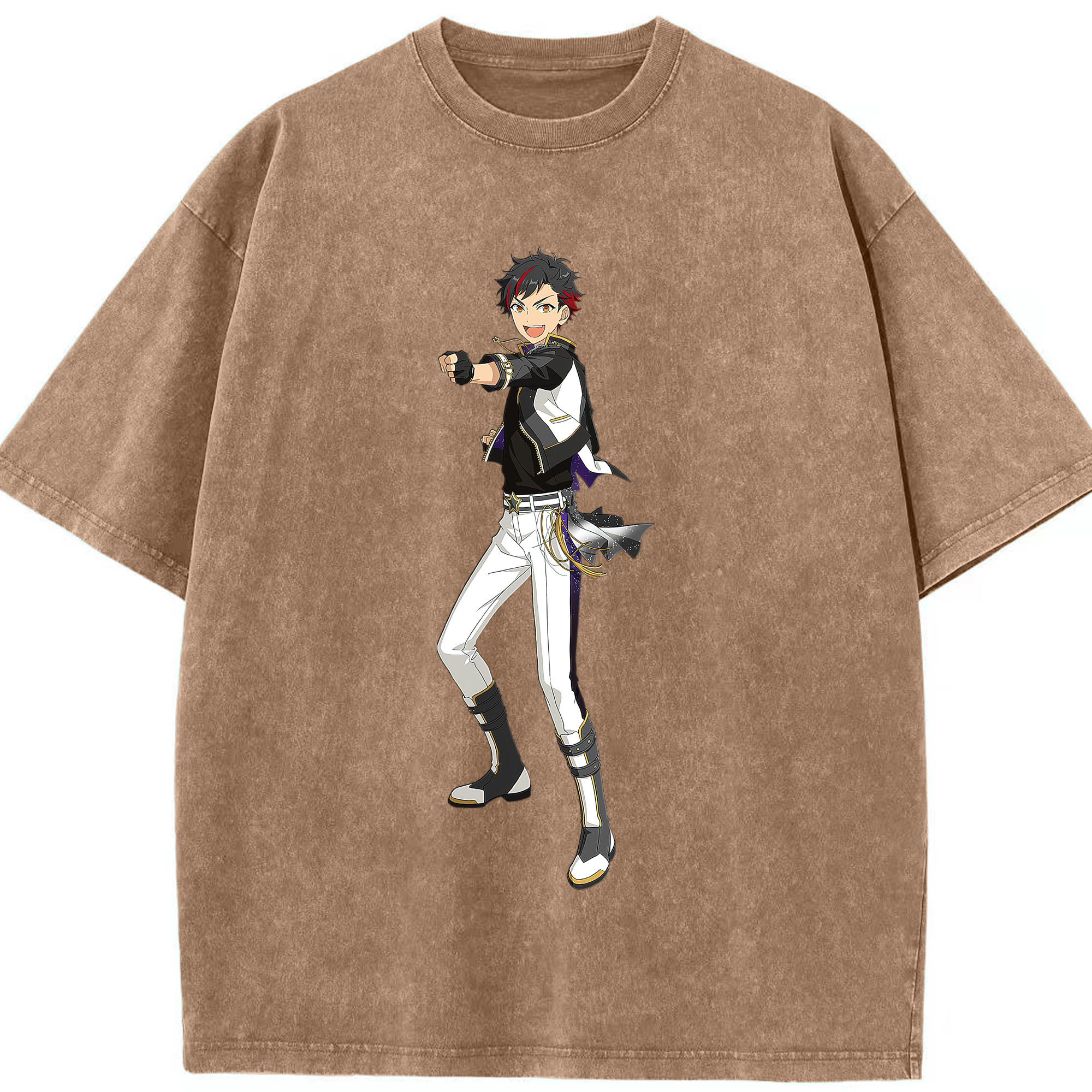 （画像用） あんさんぶるスターズ! Ensemble Stars 綿100% ヴィンテージ風 半袖Tシャツ（フロントプリント）