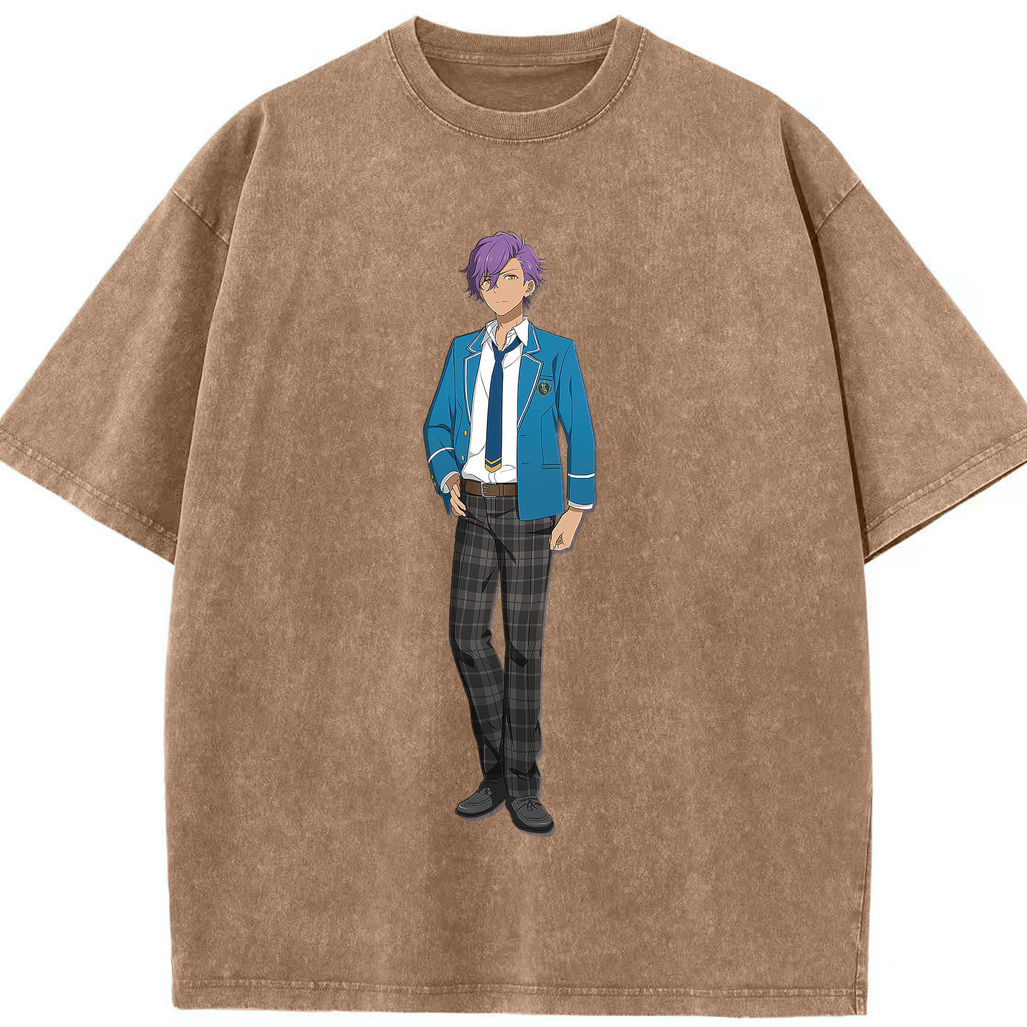 （画像用） あんさんぶるスターズ! Ensemble Stars 綿100% ヴィンテージ風 半袖Tシャツ（フロントプリント）