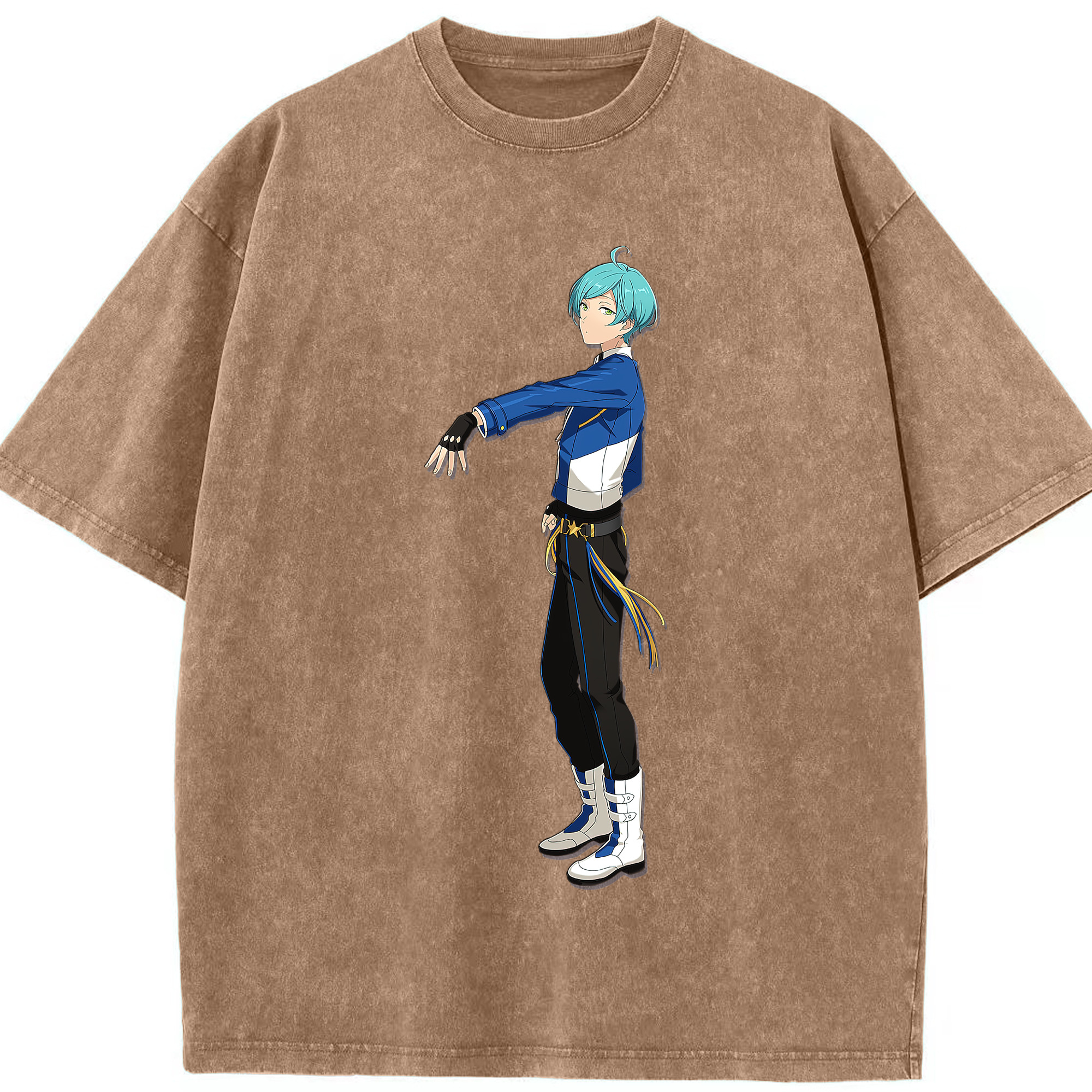 （画像用） あんさんぶるスターズ! Ensemble Stars 綿100% ヴィンテージ風 半袖Tシャツ（フロントプリント）