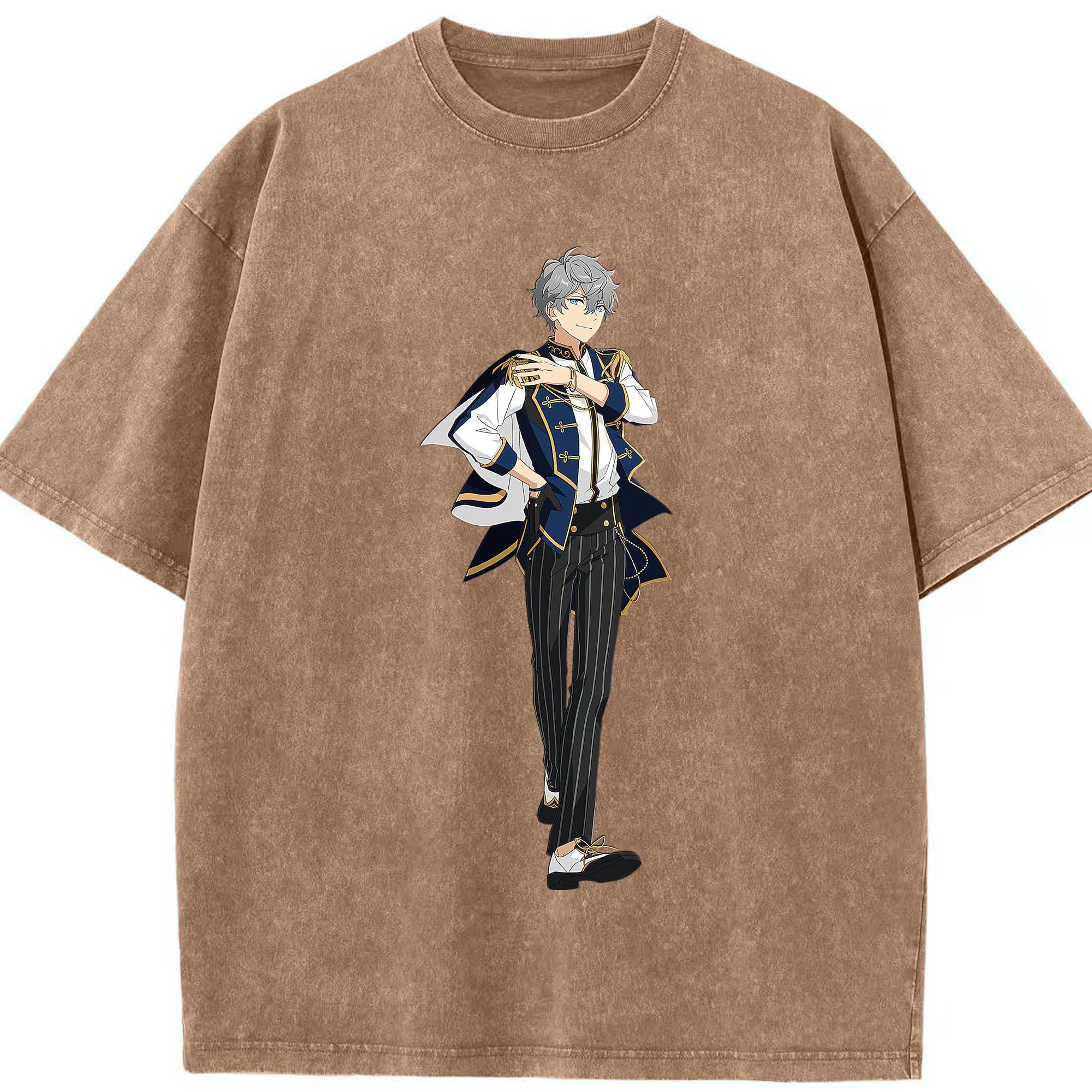 （画像用） あんさんぶるスターズ! Ensemble Stars 綿100% ヴィンテージ風 半袖Tシャツ（フロントプリント）