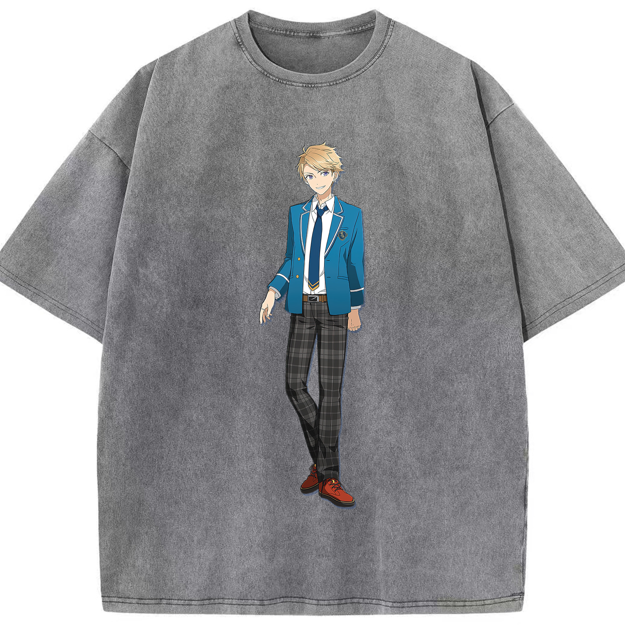 （画像用） あんさんぶるスターズ! Ensemble Stars 綿100% ヴィンテージ風 半袖Tシャツ（フロントプリント）