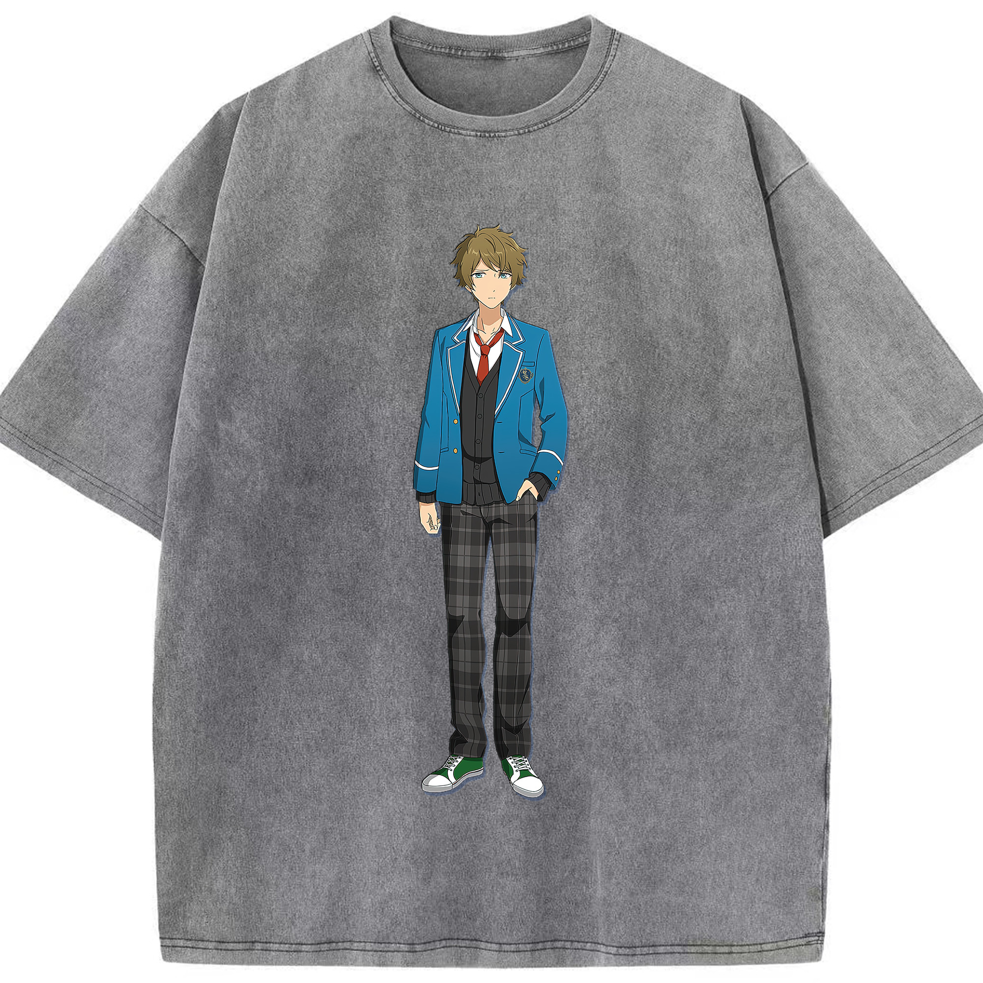 （画像用） あんさんぶるスターズ! Ensemble Stars 綿100% ヴィンテージ風 半袖Tシャツ（フロントプリント）
