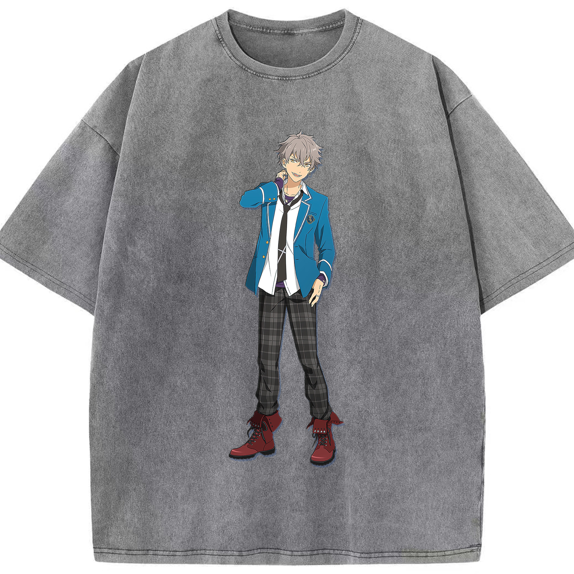 （画像用） あんさんぶるスターズ! Ensemble Stars 綿100% ヴィンテージ風 半袖Tシャツ（フロントプリント）