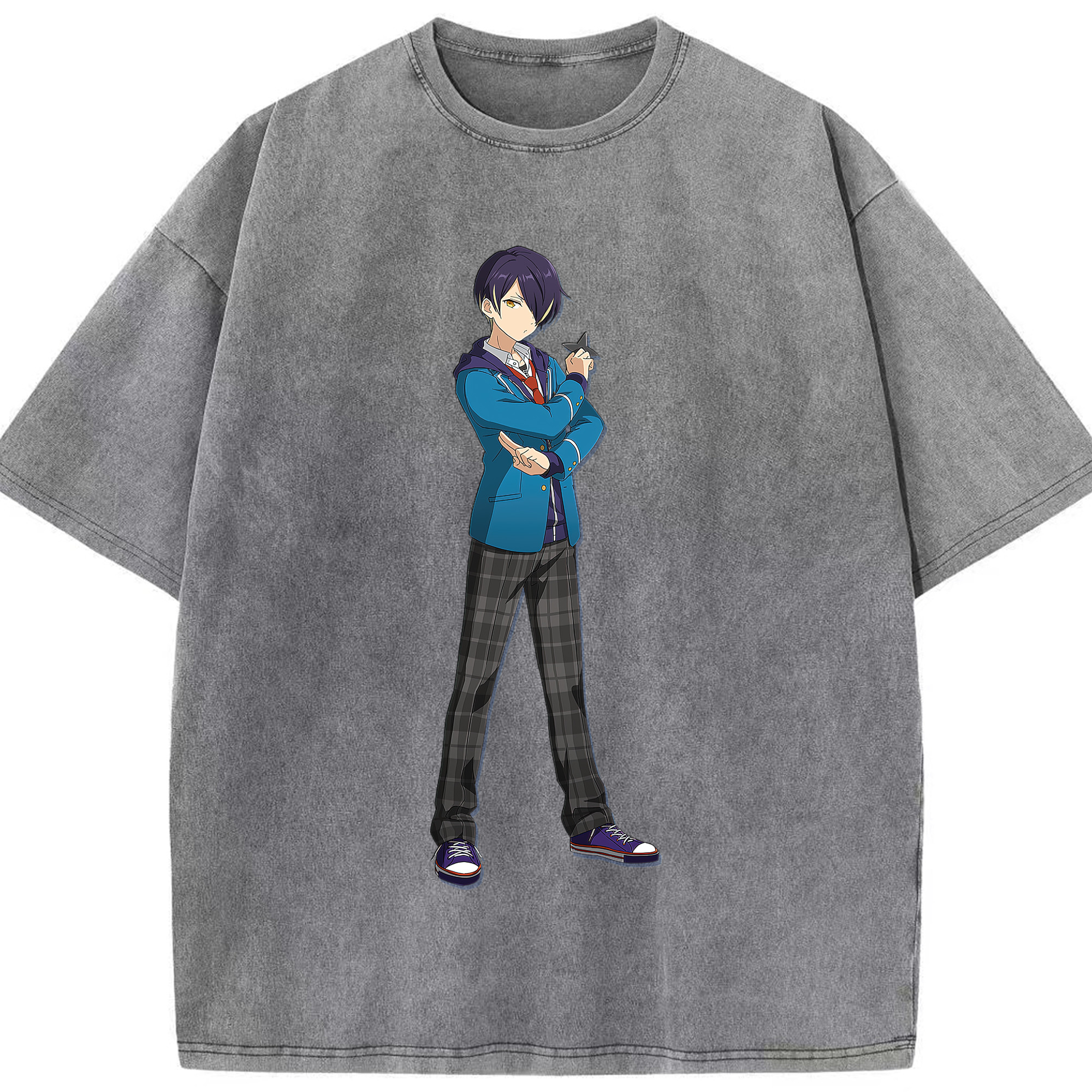 （画像用） あんさんぶるスターズ! Ensemble Stars 綿100% ヴィンテージ風 半袖Tシャツ（フロントプリント）