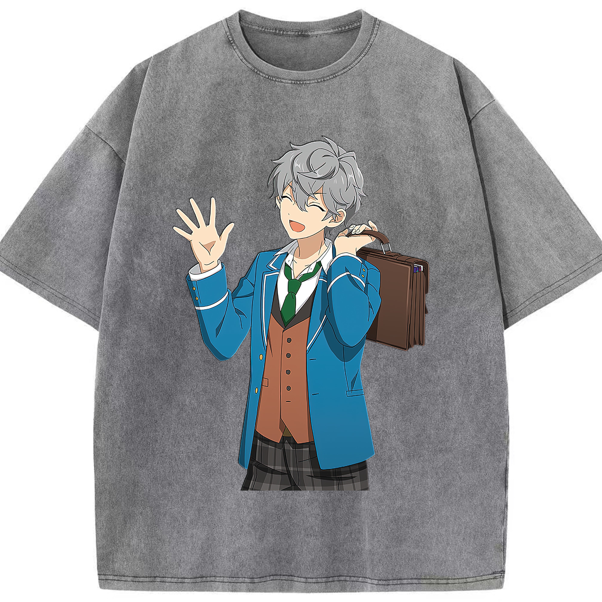（画像用） あんさんぶるスターズ! Ensemble Stars 綿100% ヴィンテージ風 半袖Tシャツ（フロントプリント）