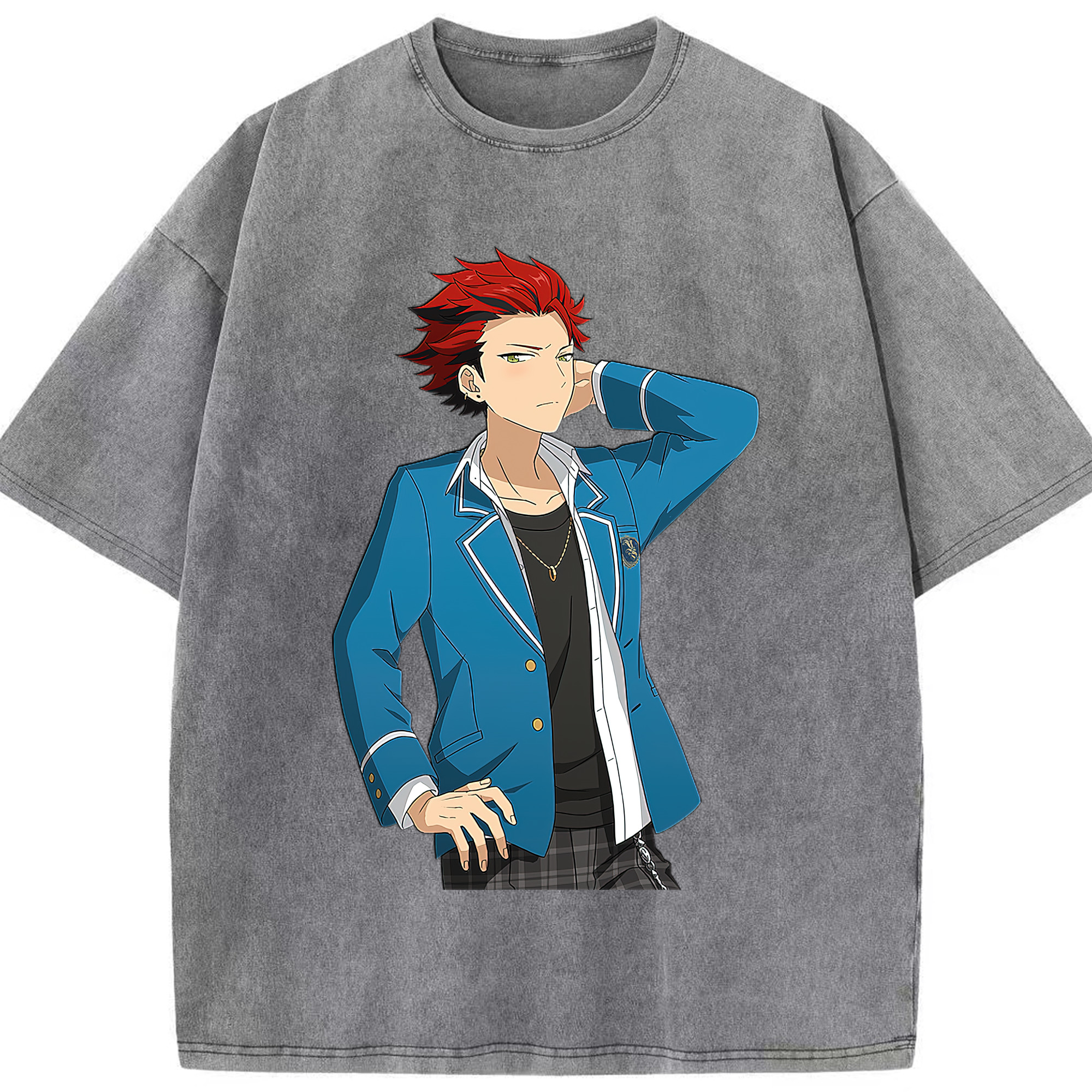 （画像用） あんさんぶるスターズ! Ensemble Stars 綿100% ヴィンテージ風 半袖Tシャツ（フロントプリント）