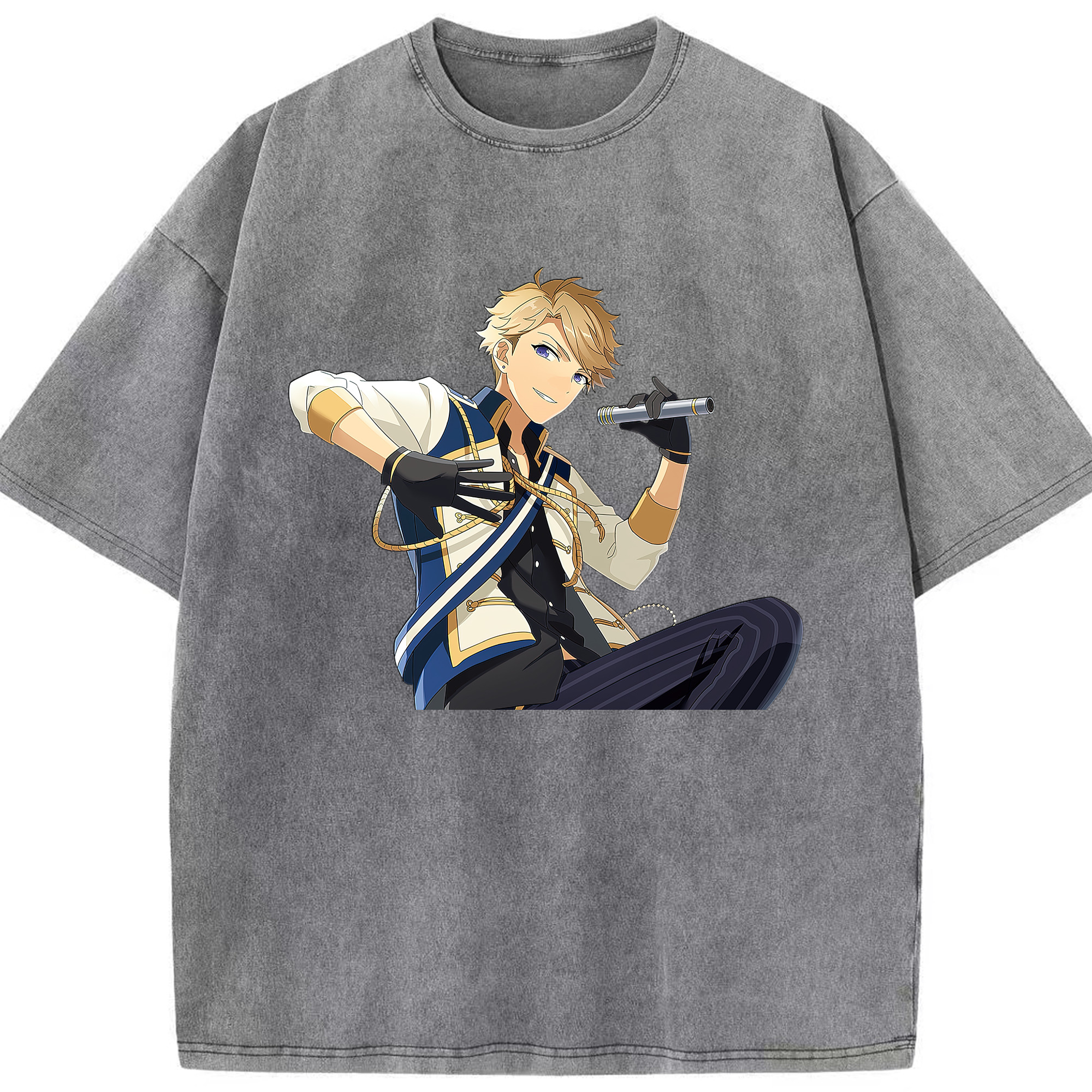 （画像用） あんさんぶるスターズ! Ensemble Stars 綿100% ヴィンテージ風 半袖Tシャツ（フロントプリント）