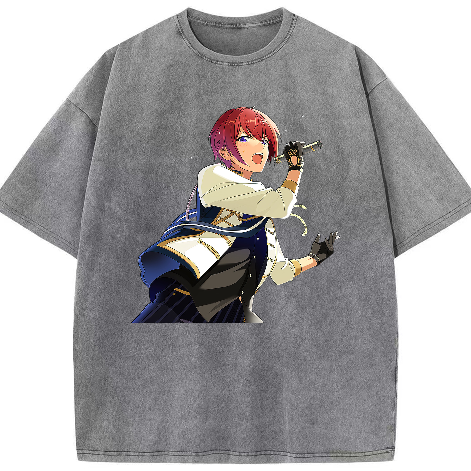 （画像用） あんさんぶるスターズ! Ensemble Stars 綿100% ヴィンテージ風 半袖Tシャツ（フロントプリント）