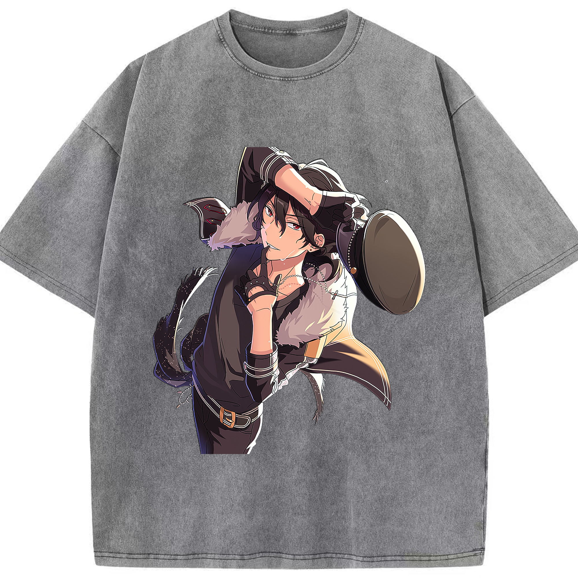 （画像用） あんさんぶるスターズ! Ensemble Stars 綿100% ヴィンテージ風 半袖Tシャツ（フロントプリント）