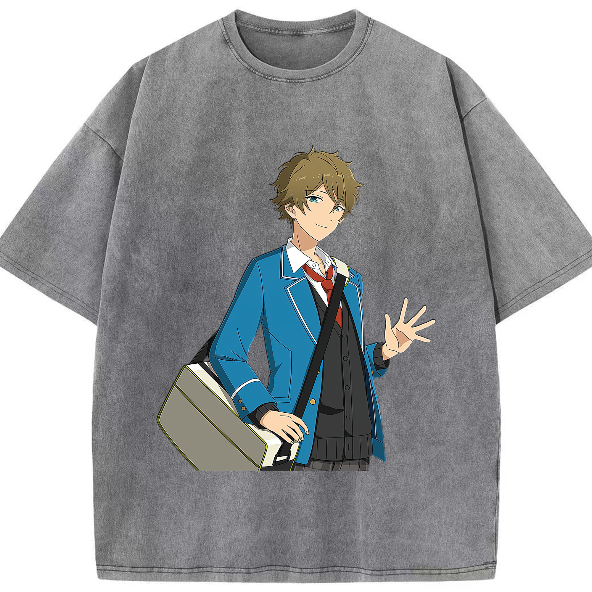 （画像用） あんさんぶるスターズ! Ensemble Stars 綿100% ヴィンテージ風 半袖Tシャツ（フロントプリント）