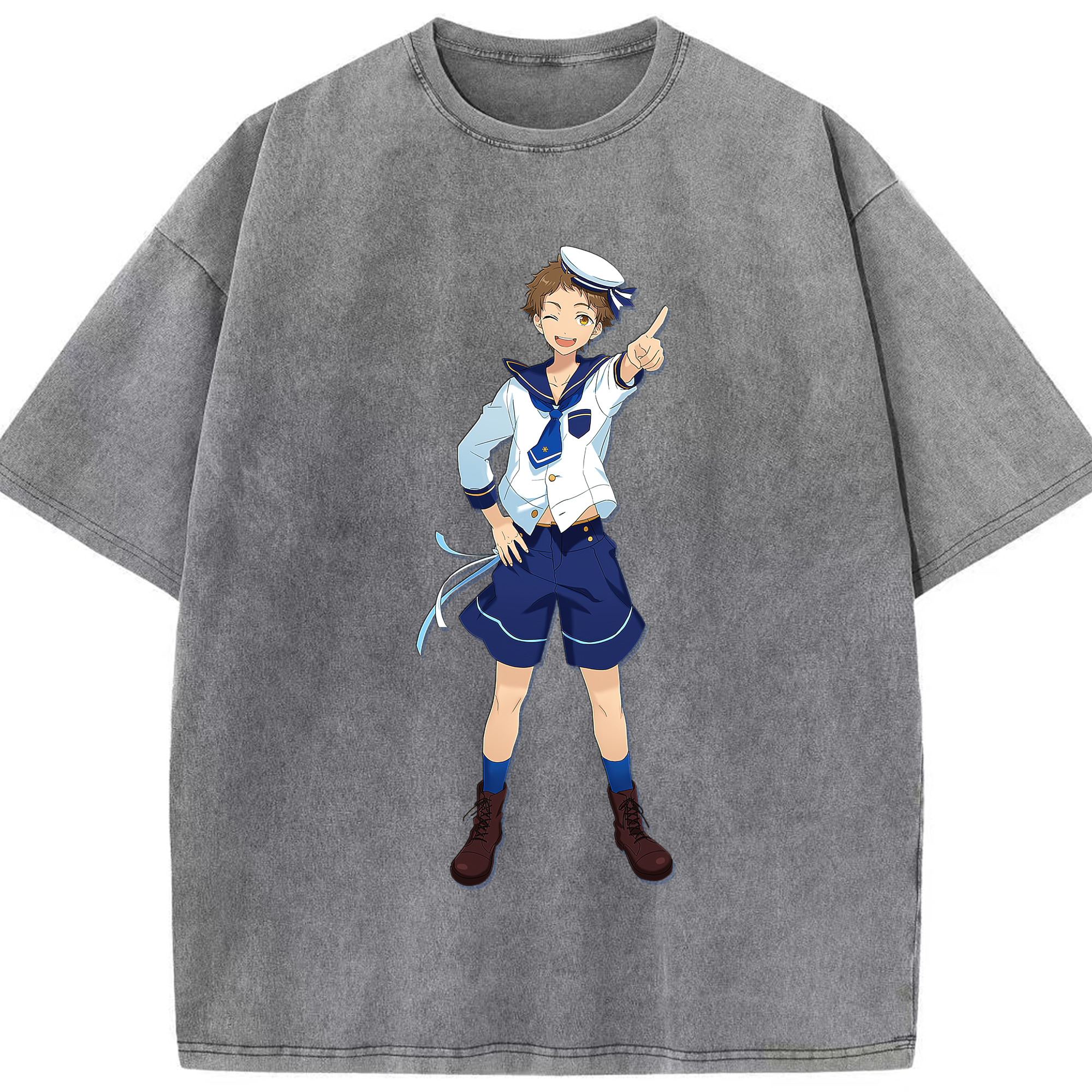 （画像用） あんさんぶるスターズ! Ensemble Stars 綿100% ヴィンテージ風 半袖Tシャツ（フロントプリント）