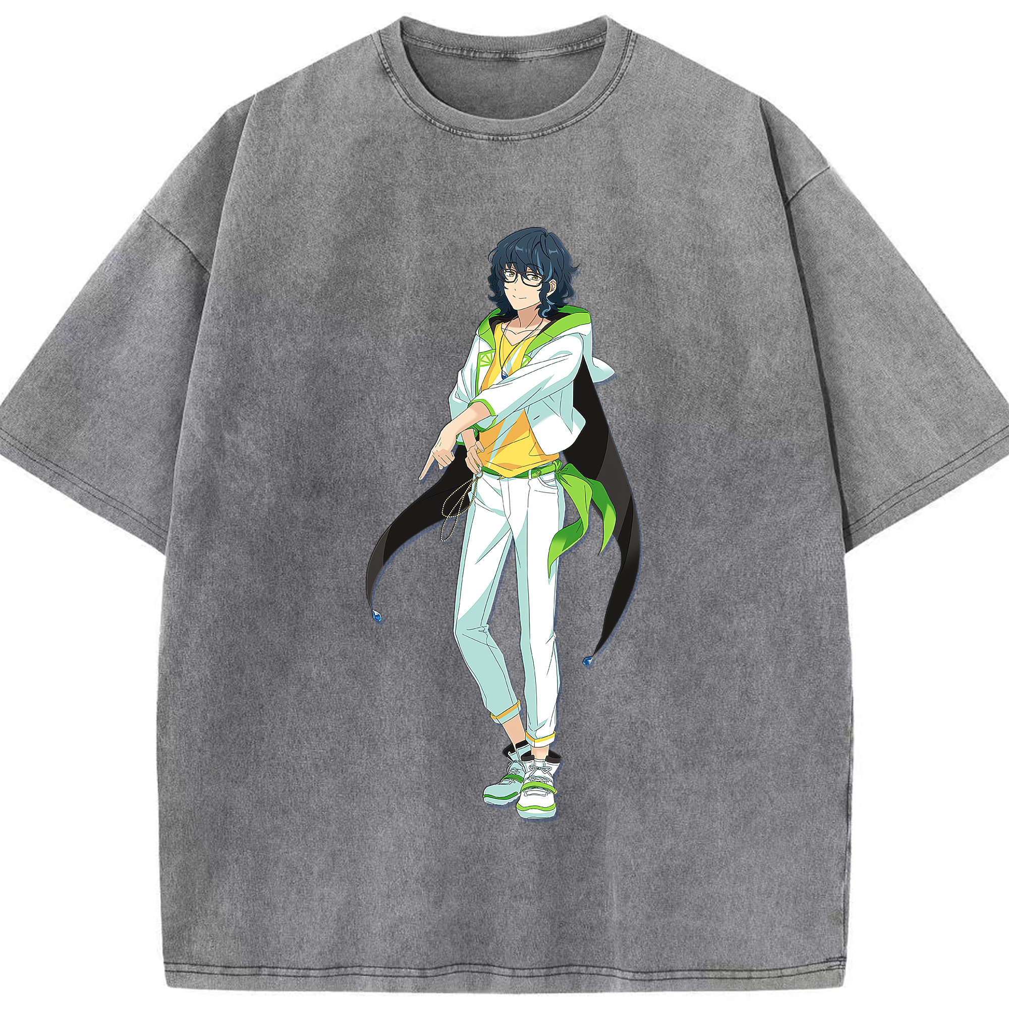 （画像用） あんさんぶるスターズ! Ensemble Stars 綿100% ヴィンテージ風 半袖Tシャツ（フロントプリント）