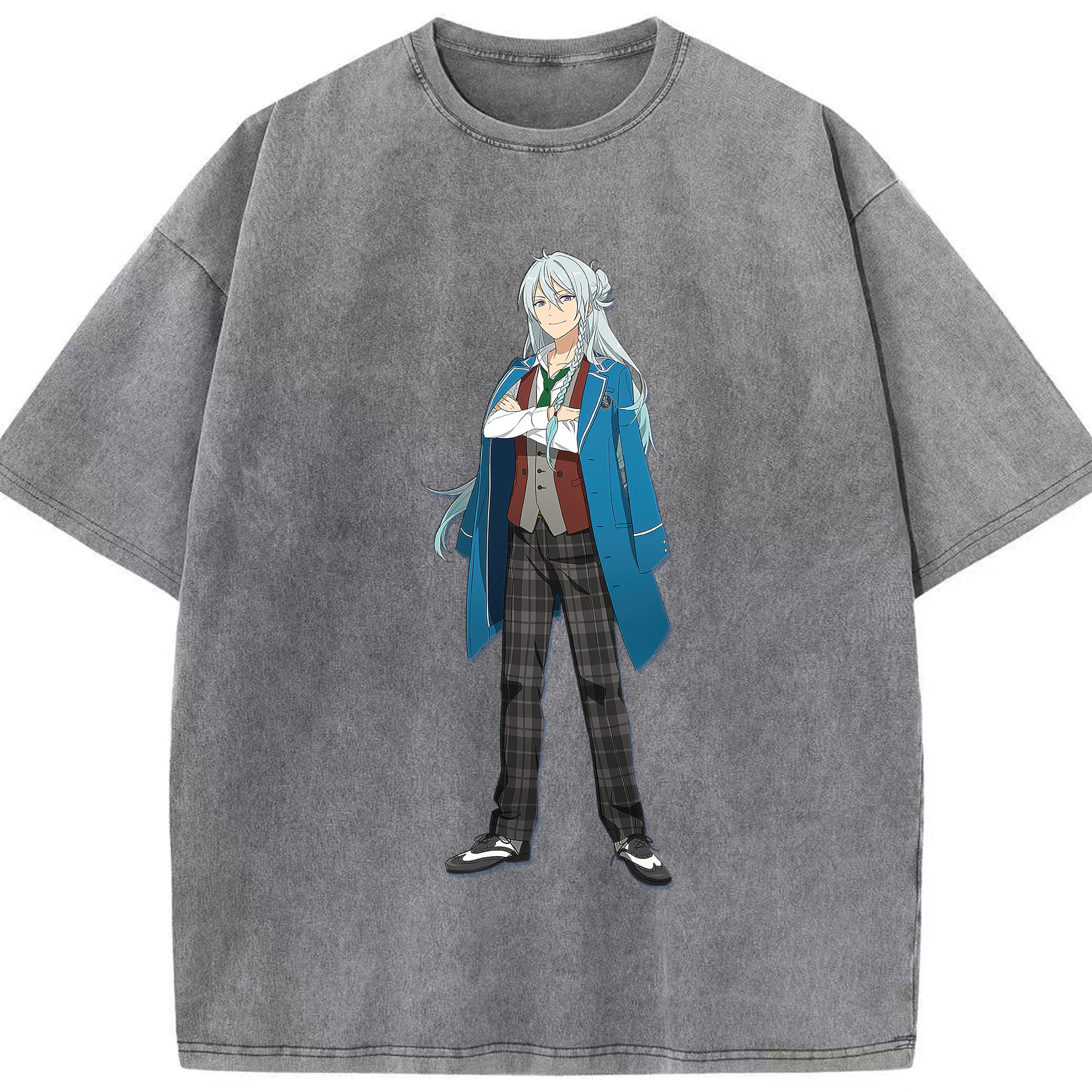 （画像用） あんさんぶるスターズ! Ensemble Stars 綿100% ヴィンテージ風 半袖Tシャツ（フロントプリント）
