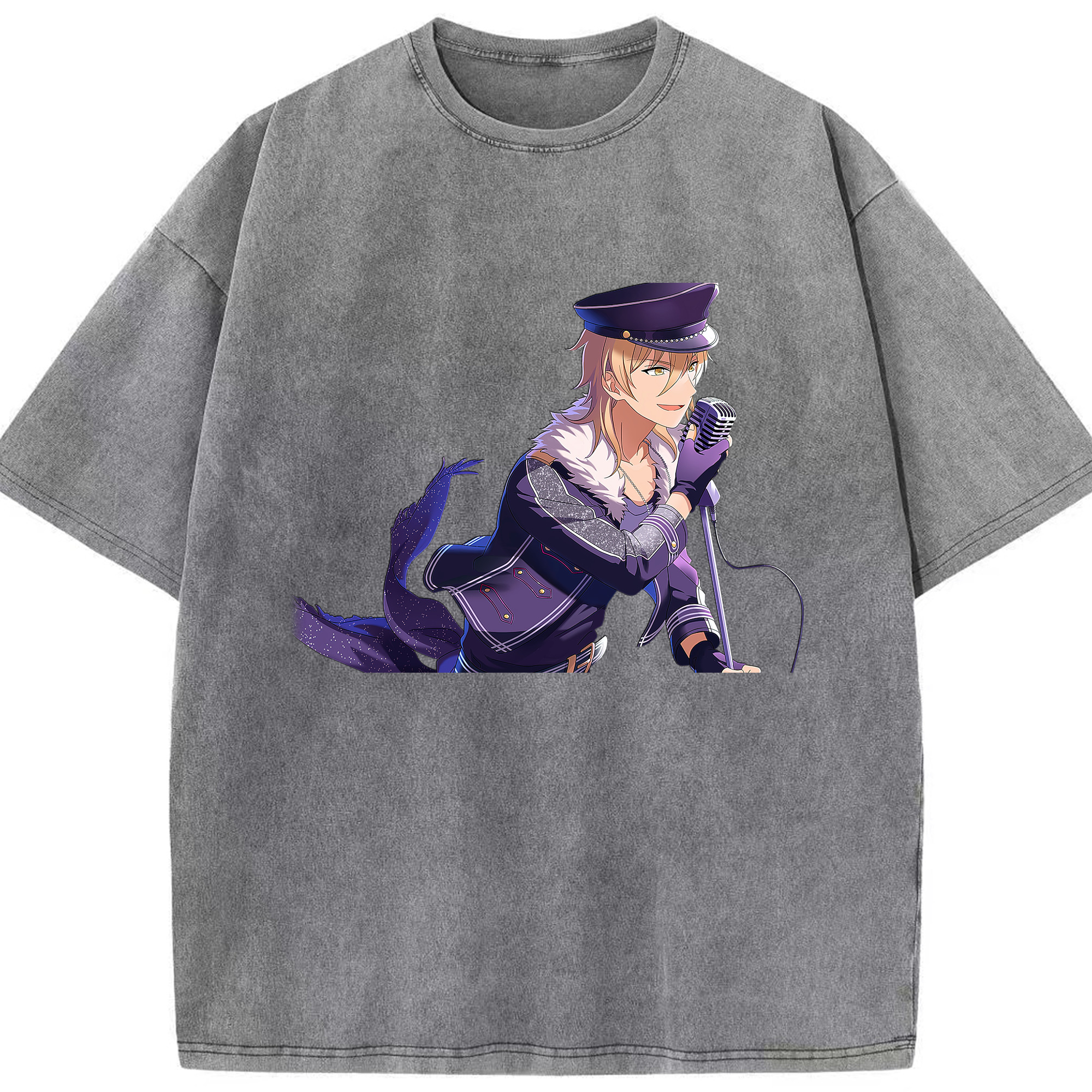（画像用） あんさんぶるスターズ! Ensemble Stars 綿100% ヴィンテージ風 半袖Tシャツ（フロントプリント）