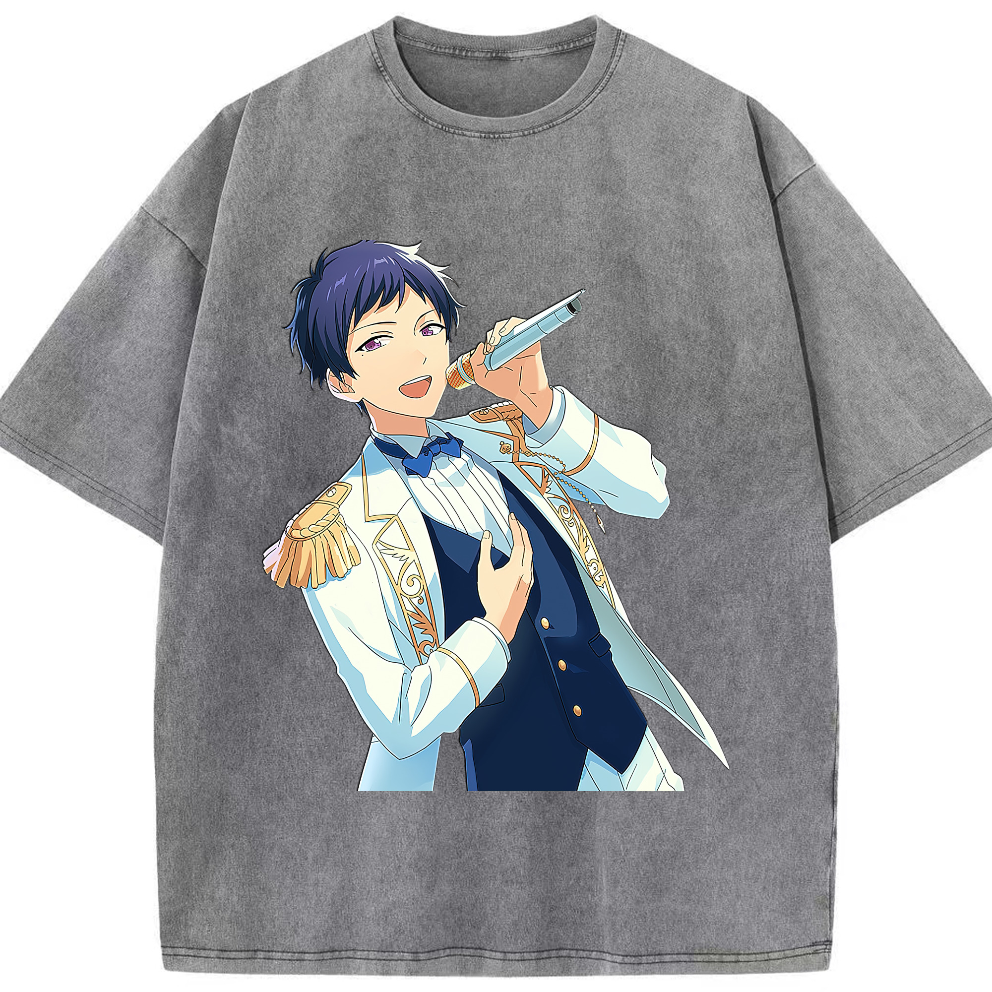 （画像用） あんさんぶるスターズ! Ensemble Stars 綿100% ヴィンテージ風 半袖Tシャツ（フロントプリント）