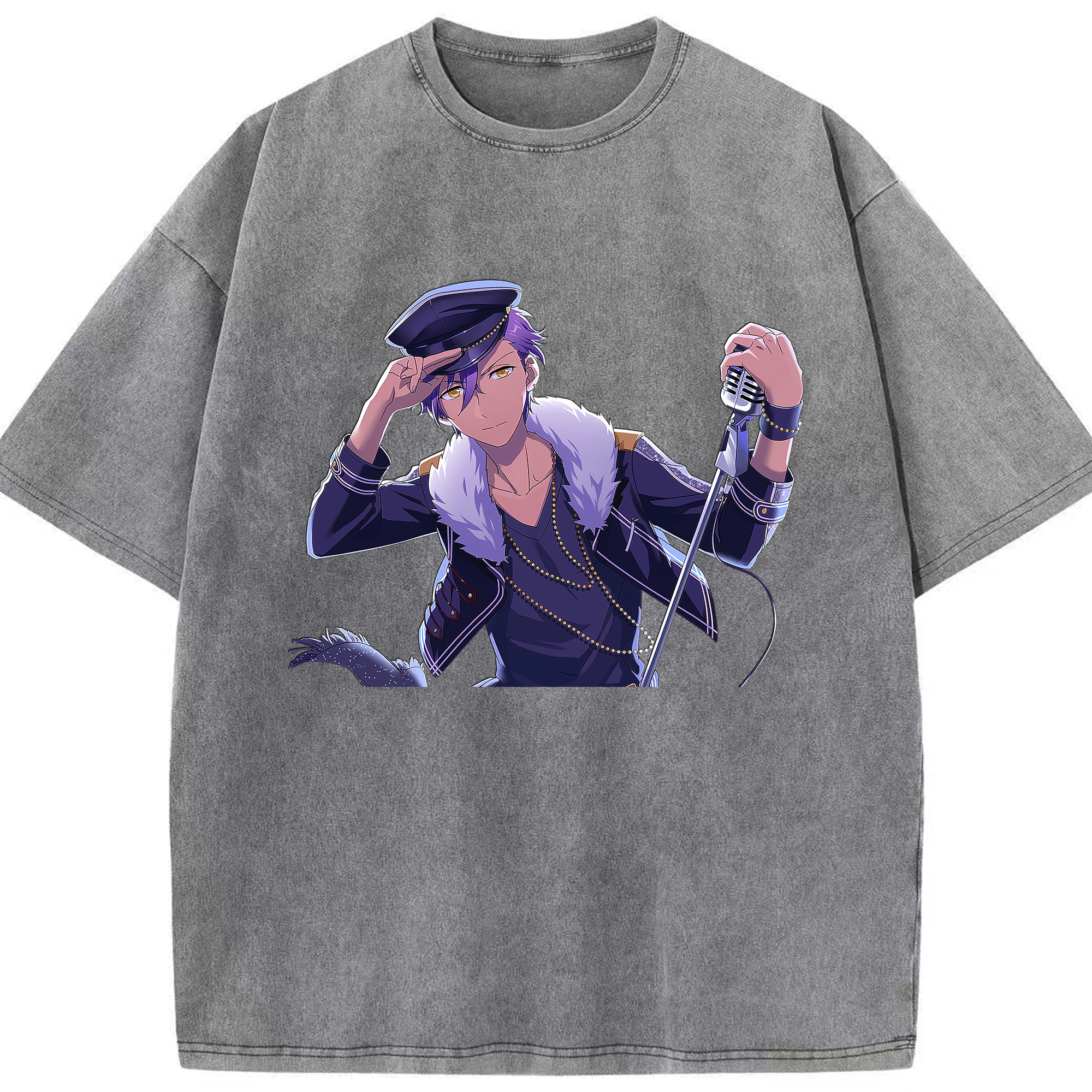 （画像用） あんさんぶるスターズ! Ensemble Stars 綿100% ヴィンテージ風 半袖Tシャツ（フロントプリント）