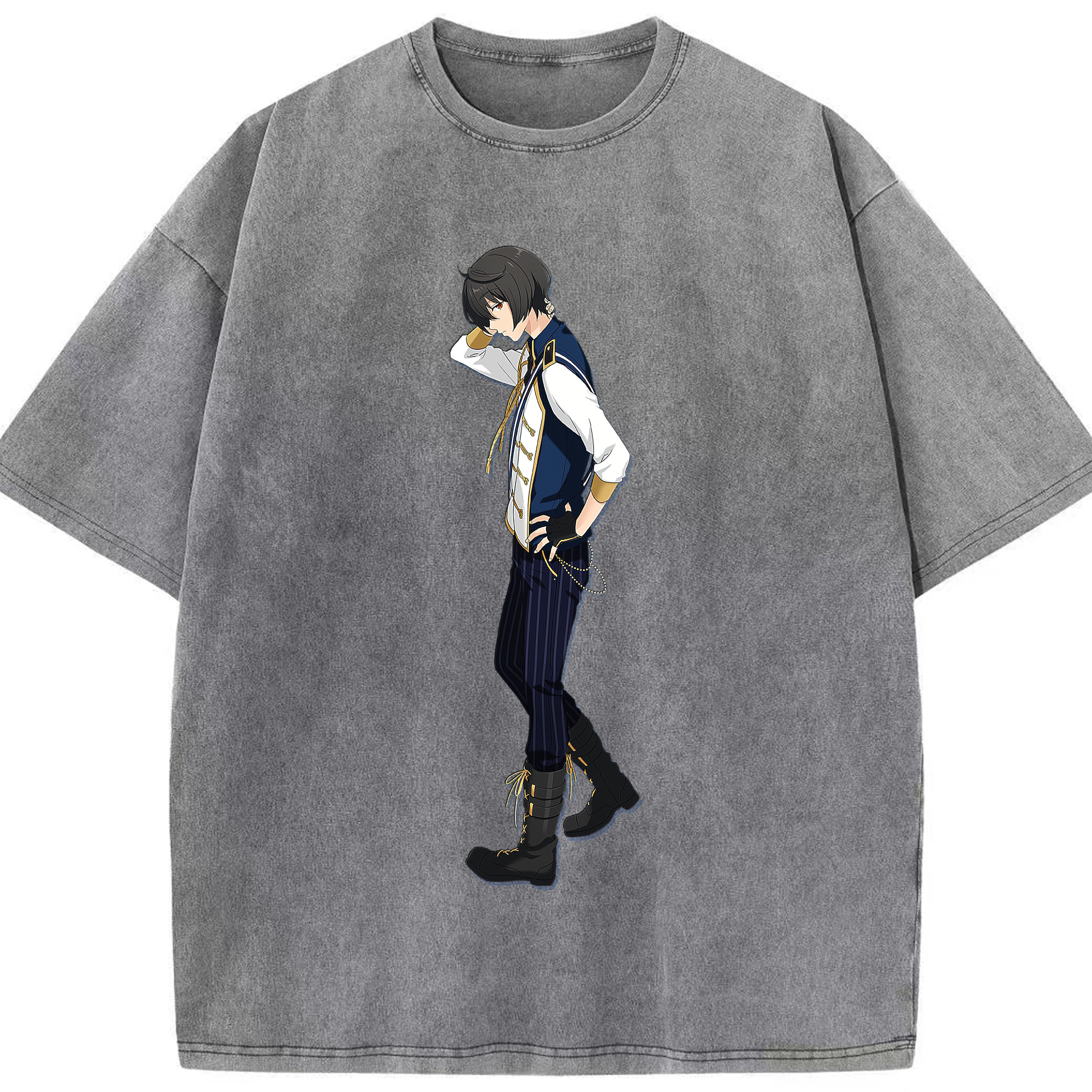 （画像用） あんさんぶるスターズ! Ensemble Stars 綿100% ヴィンテージ風 半袖Tシャツ（フロントプリント）
