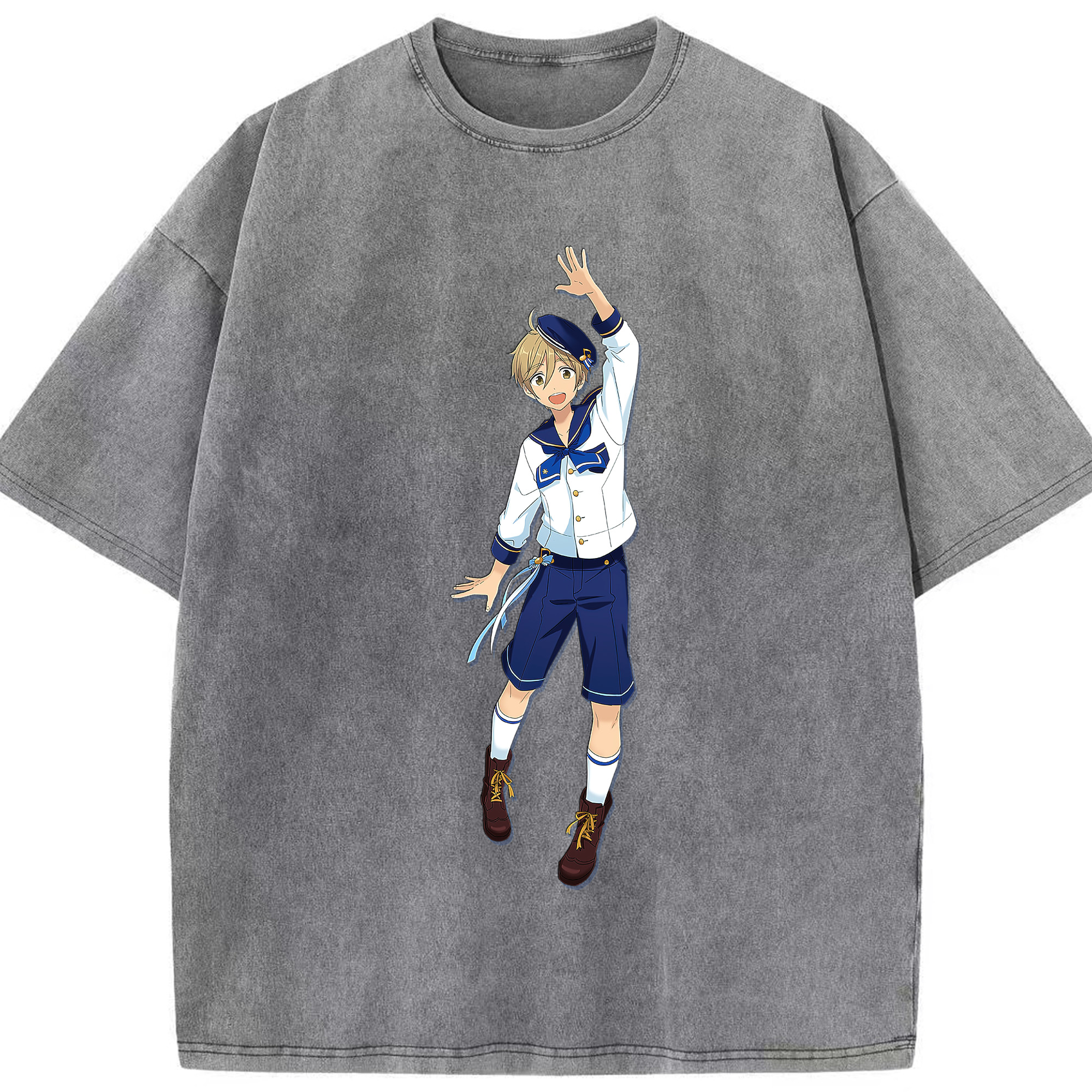 （画像用） あんさんぶるスターズ! Ensemble Stars 綿100% ヴィンテージ風 半袖Tシャツ（フロントプリント）