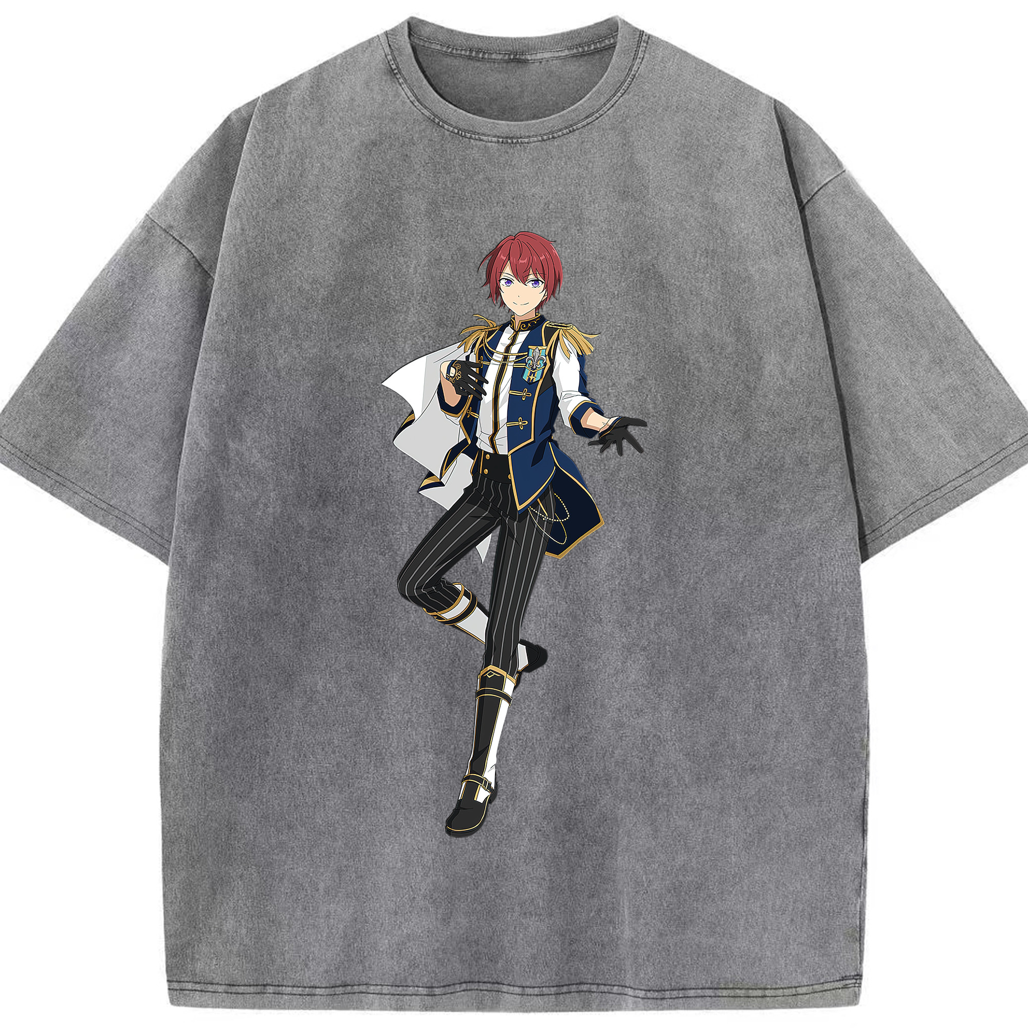（画像用） あんさんぶるスターズ! Ensemble Stars 綿100% ヴィンテージ風 半袖Tシャツ（フロントプリント）