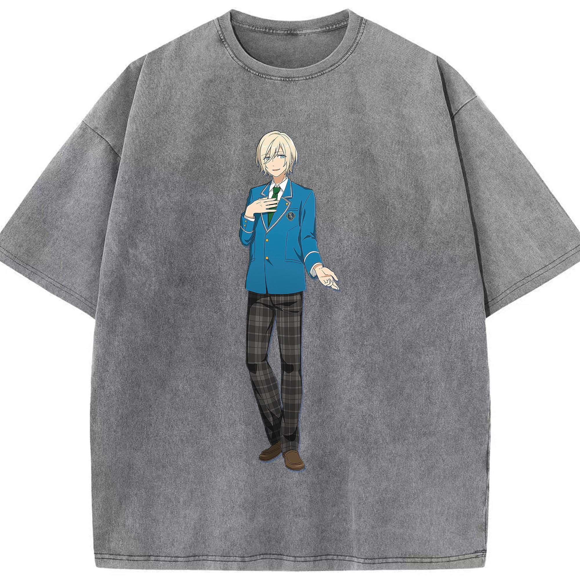 （画像用） あんさんぶるスターズ! Ensemble Stars 綿100% ヴィンテージ風 半袖Tシャツ（フロントプリント）