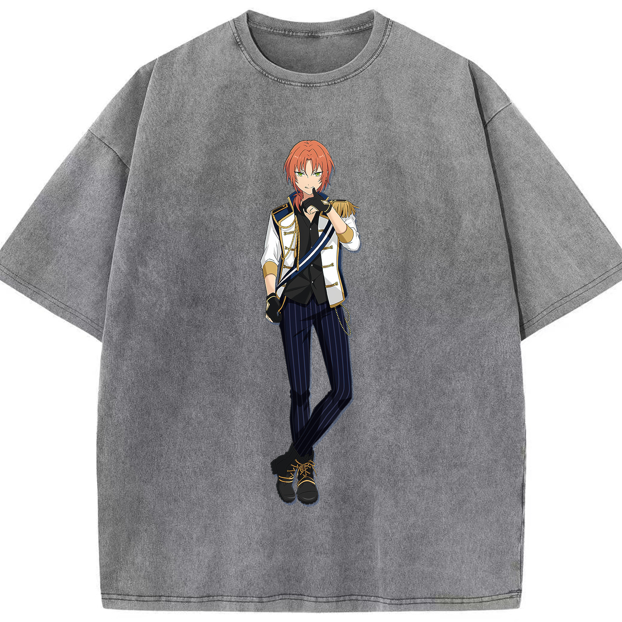 （画像用） あんさんぶるスターズ! Ensemble Stars 綿100% ヴィンテージ風 半袖Tシャツ（フロントプリント）