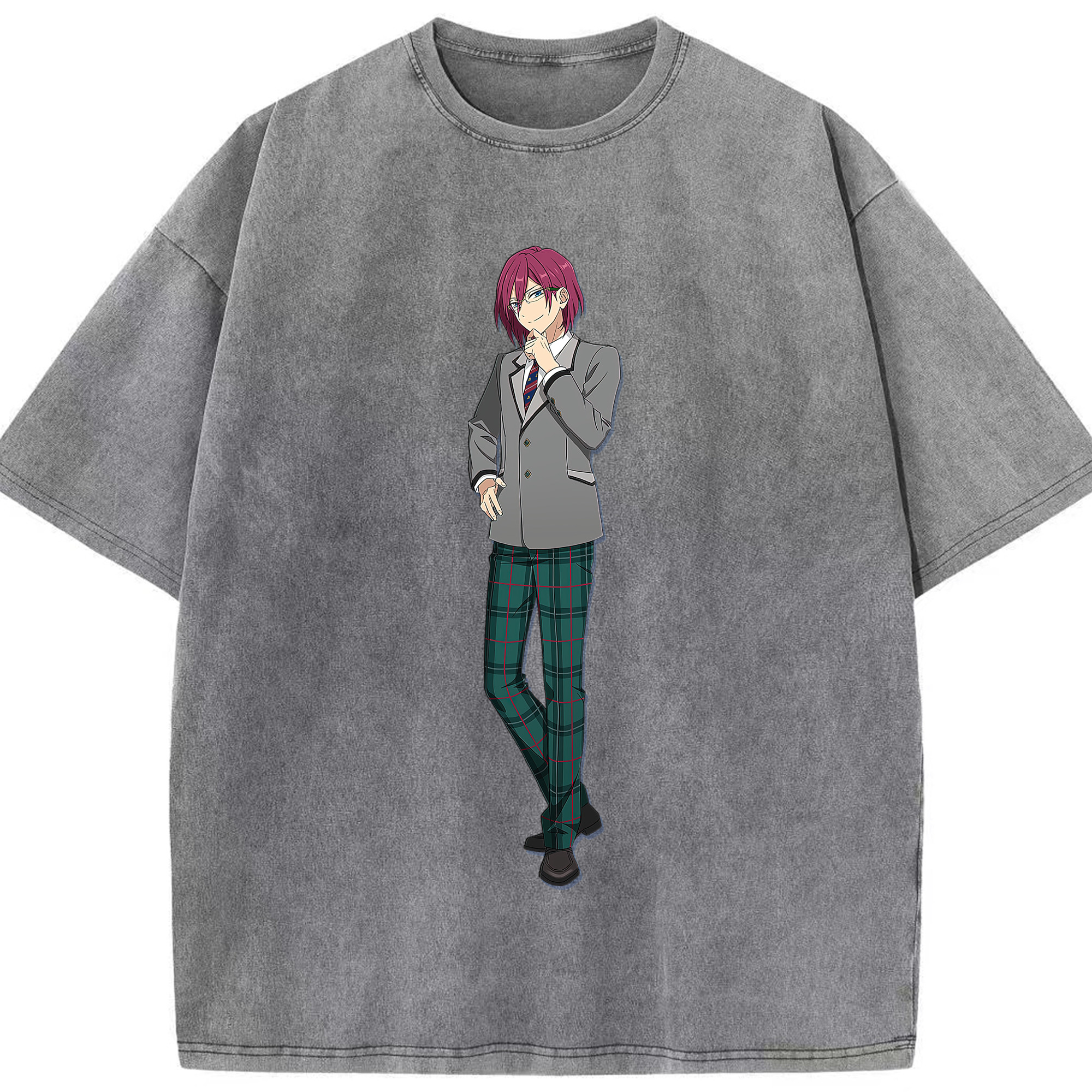 （画像用） あんさんぶるスターズ! Ensemble Stars 綿100% ヴィンテージ風 半袖Tシャツ（フロントプリント）