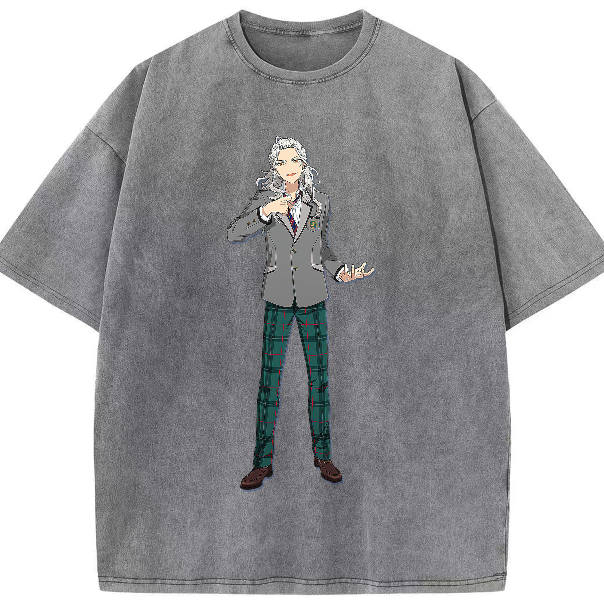 （画像用） あんさんぶるスターズ! Ensemble Stars 綿100% ヴィンテージ風 半袖Tシャツ（フロントプリント）