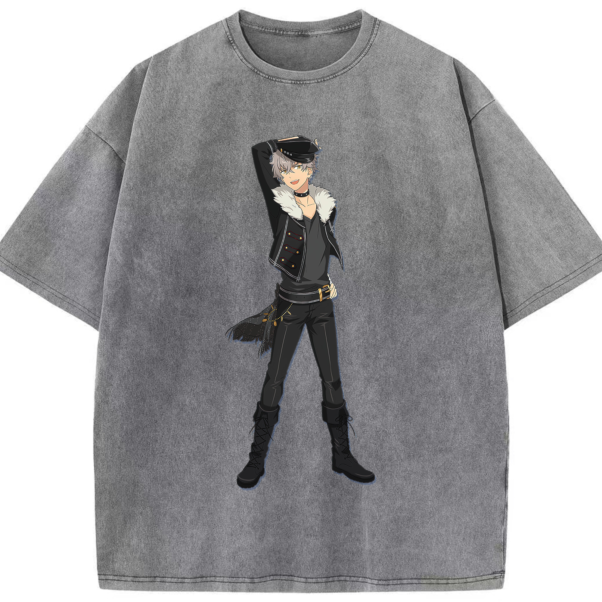 （画像用） あんさんぶるスターズ! Ensemble Stars 綿100% ヴィンテージ風 半袖Tシャツ（フロントプリント）